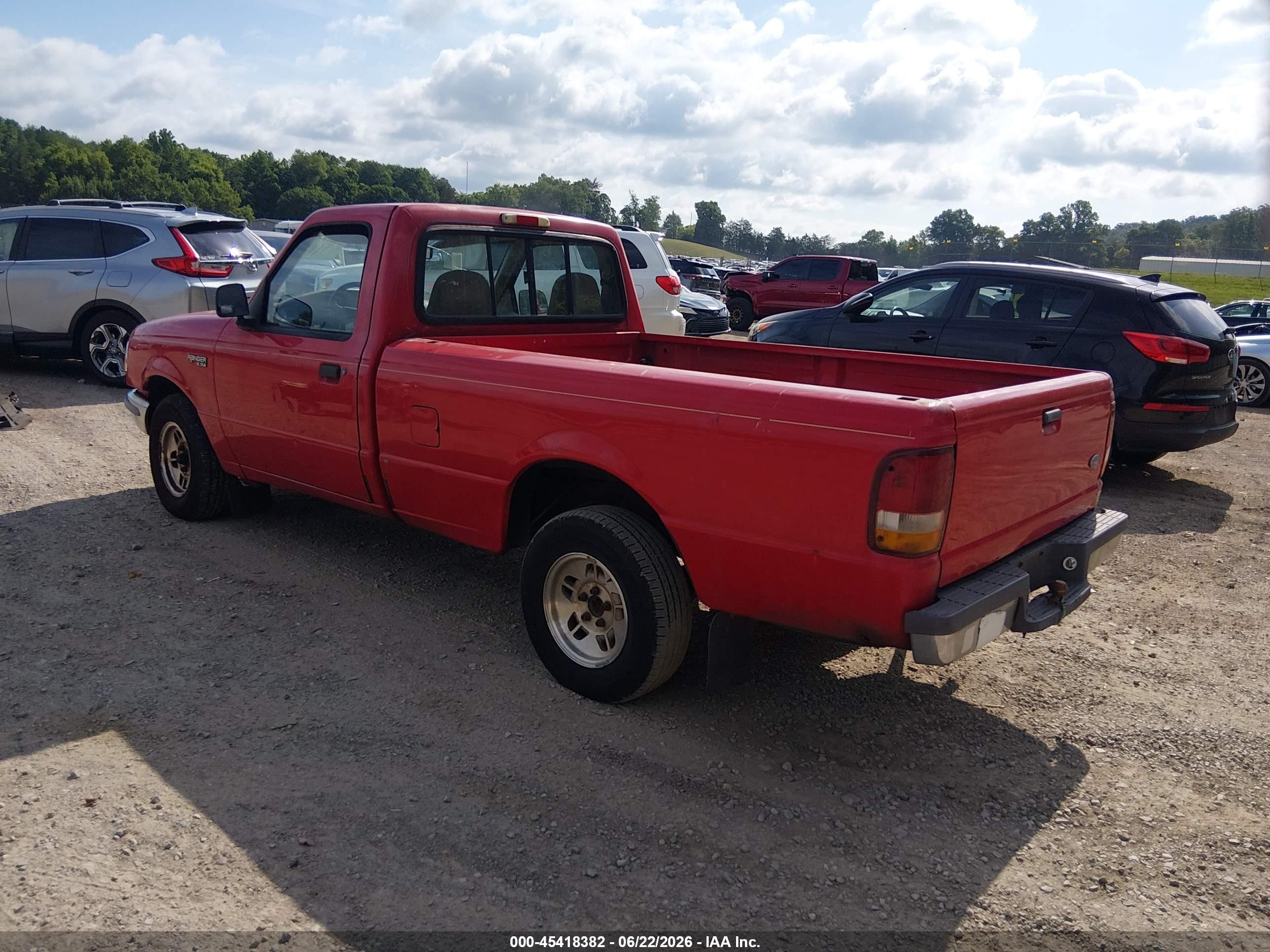 1997 Ford Ranger Splash/xl/xlt Red vin: 1FTCR10A2VUC16191