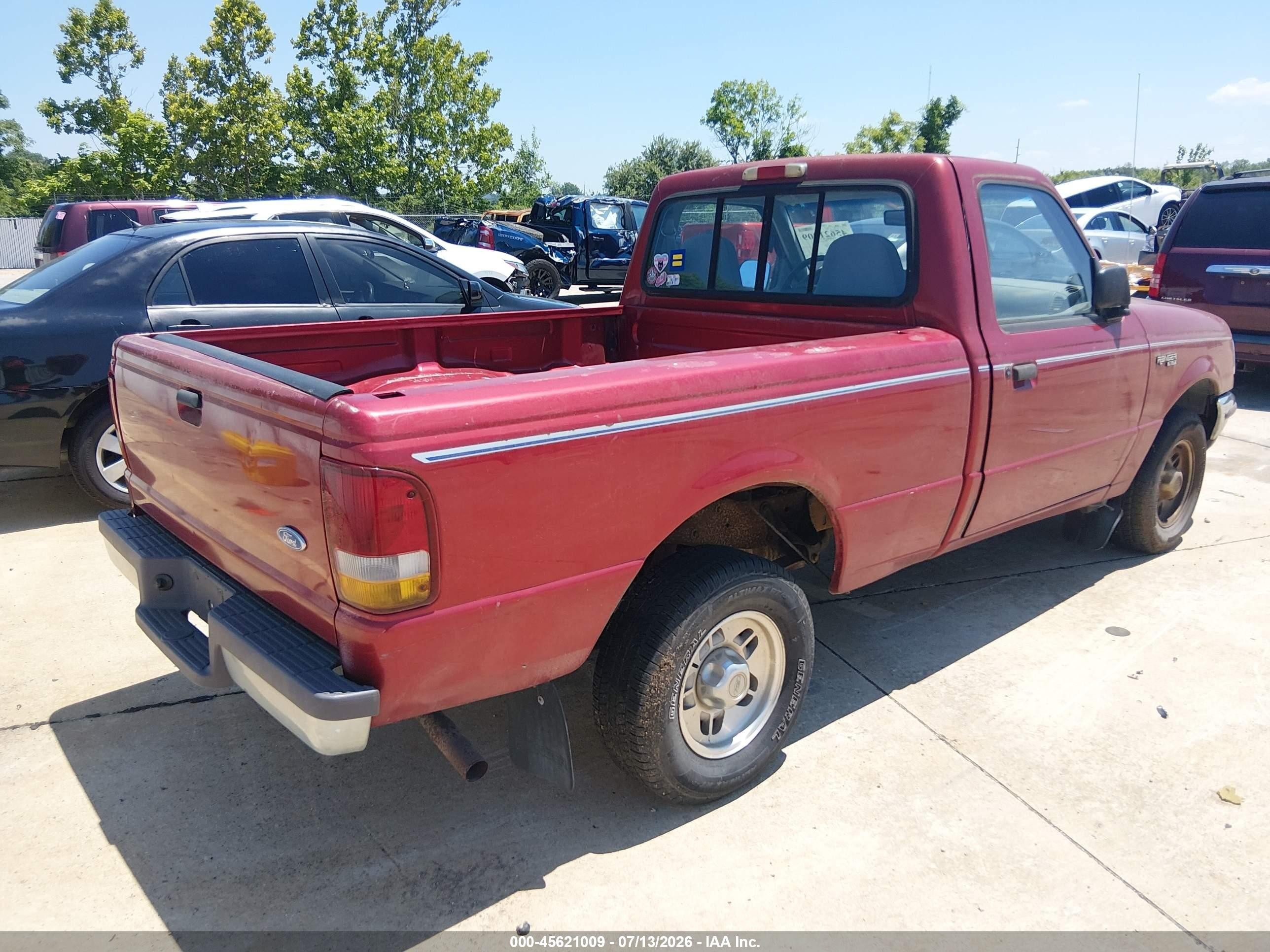 1997 Ford Ranger Splash/xlt Red vin: 1FTCR10A4VUB67379