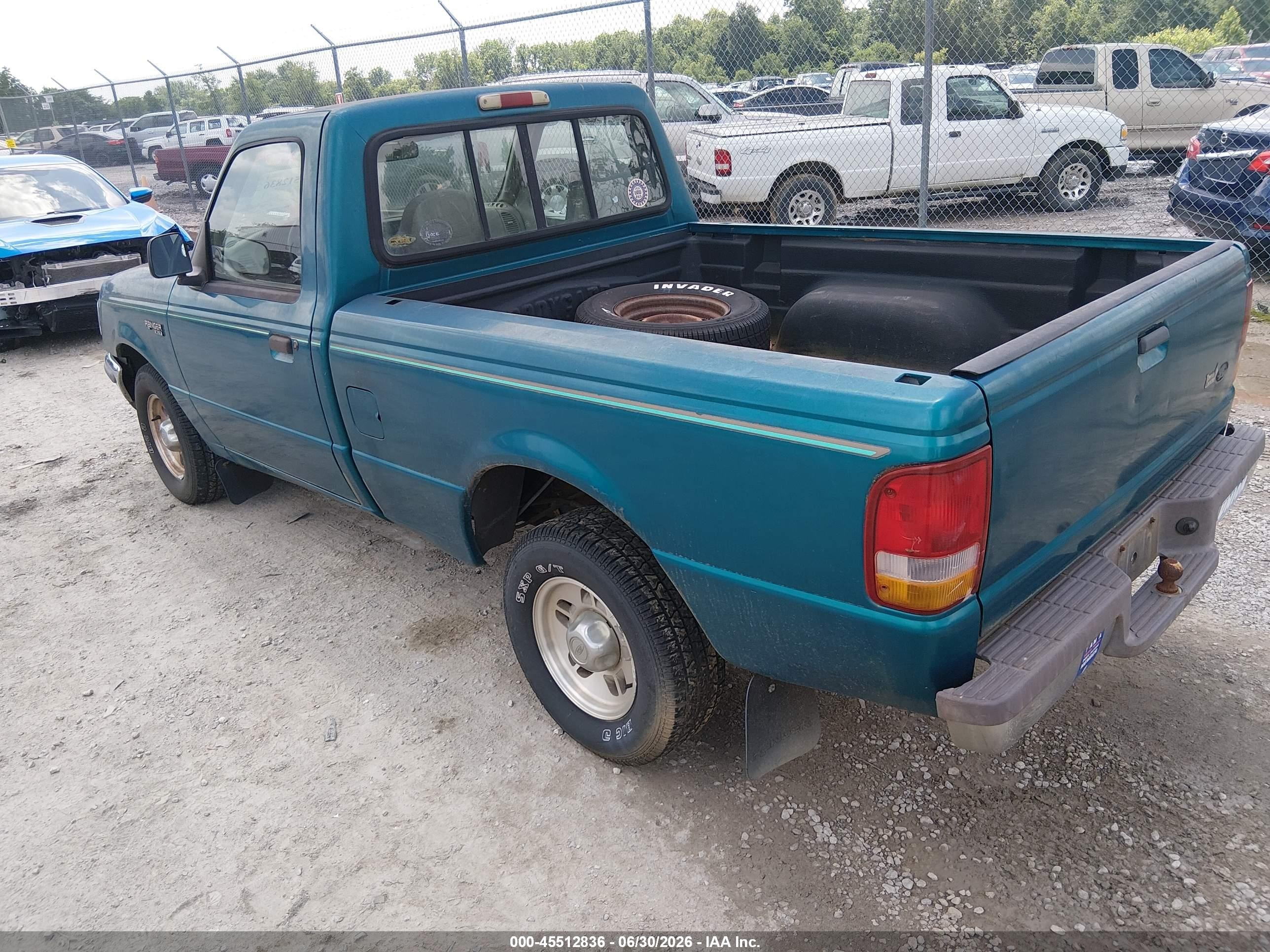 1997 Ford Ranger Splash/xlt Green vin: 1FTCR10A7VUD39985