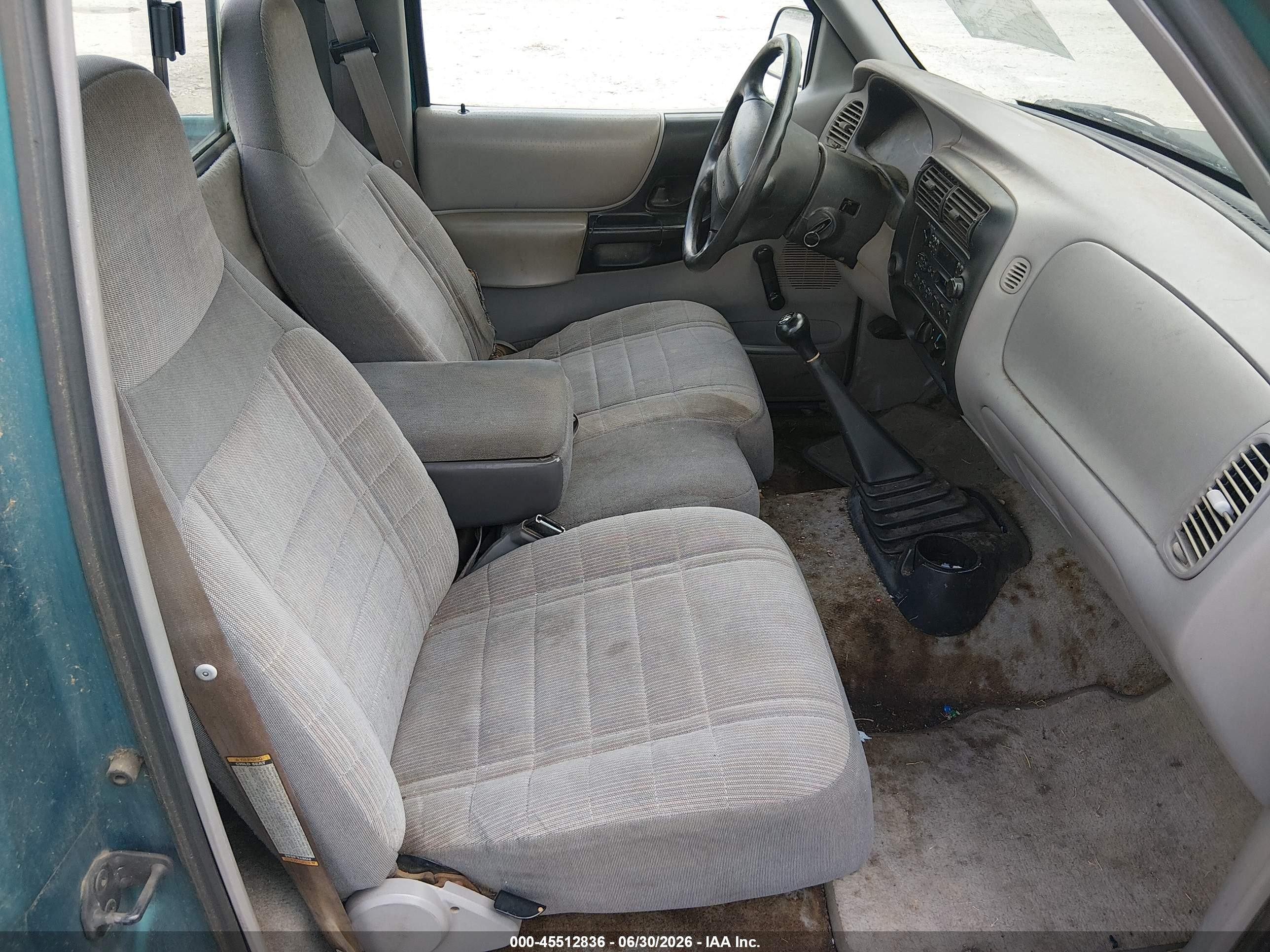 1997 Ford Ranger Splash/xlt Green vin: 1FTCR10A7VUD39985