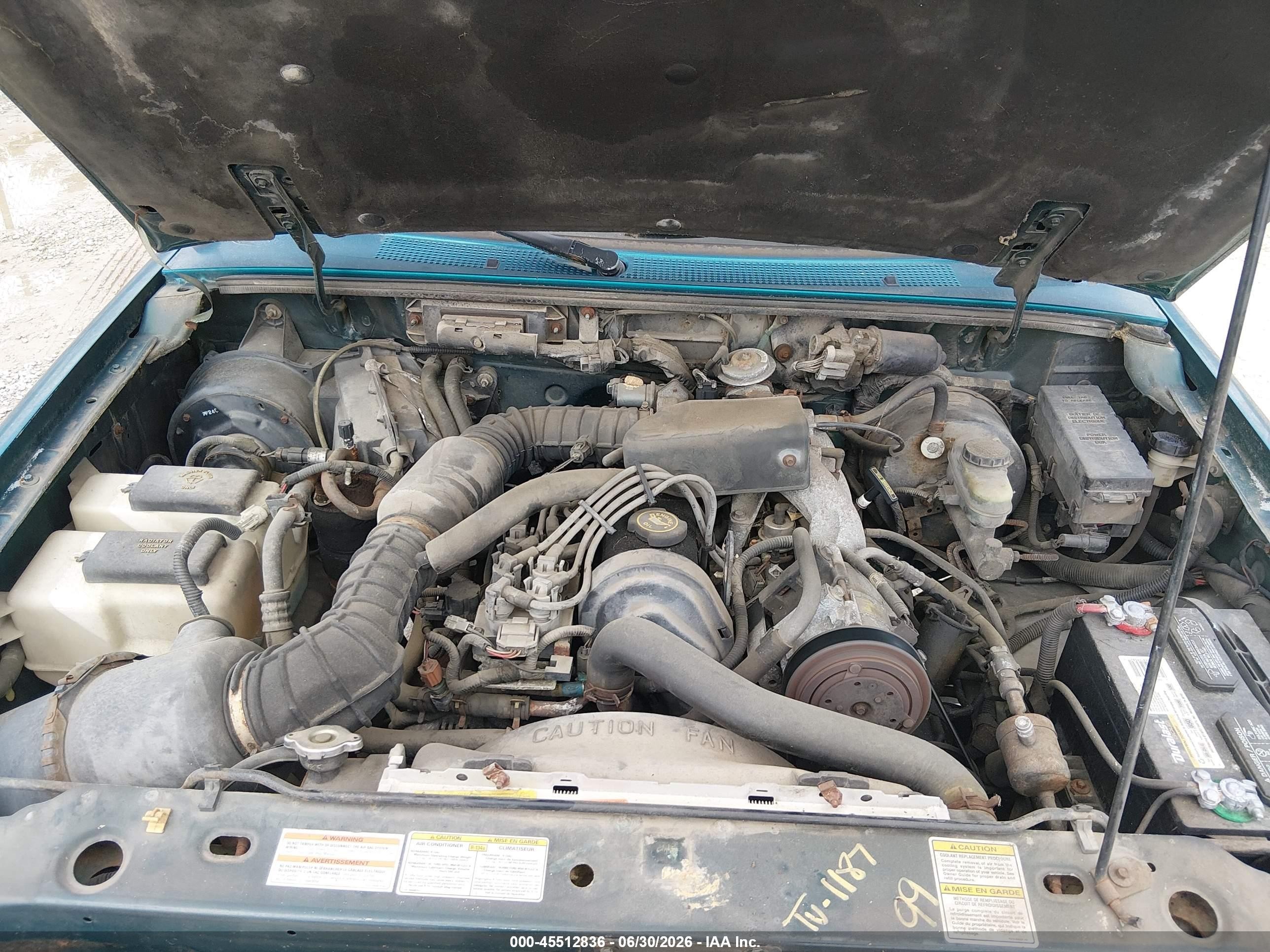 1997 Ford Ranger Splash/xlt Green vin: 1FTCR10A7VUD39985