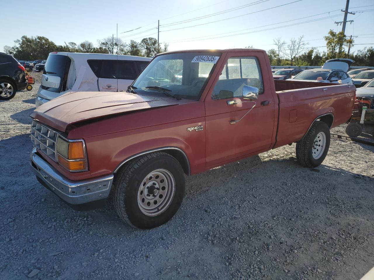 1990 Ford Ranger Red vin: 1FTCR10A8LUA78377