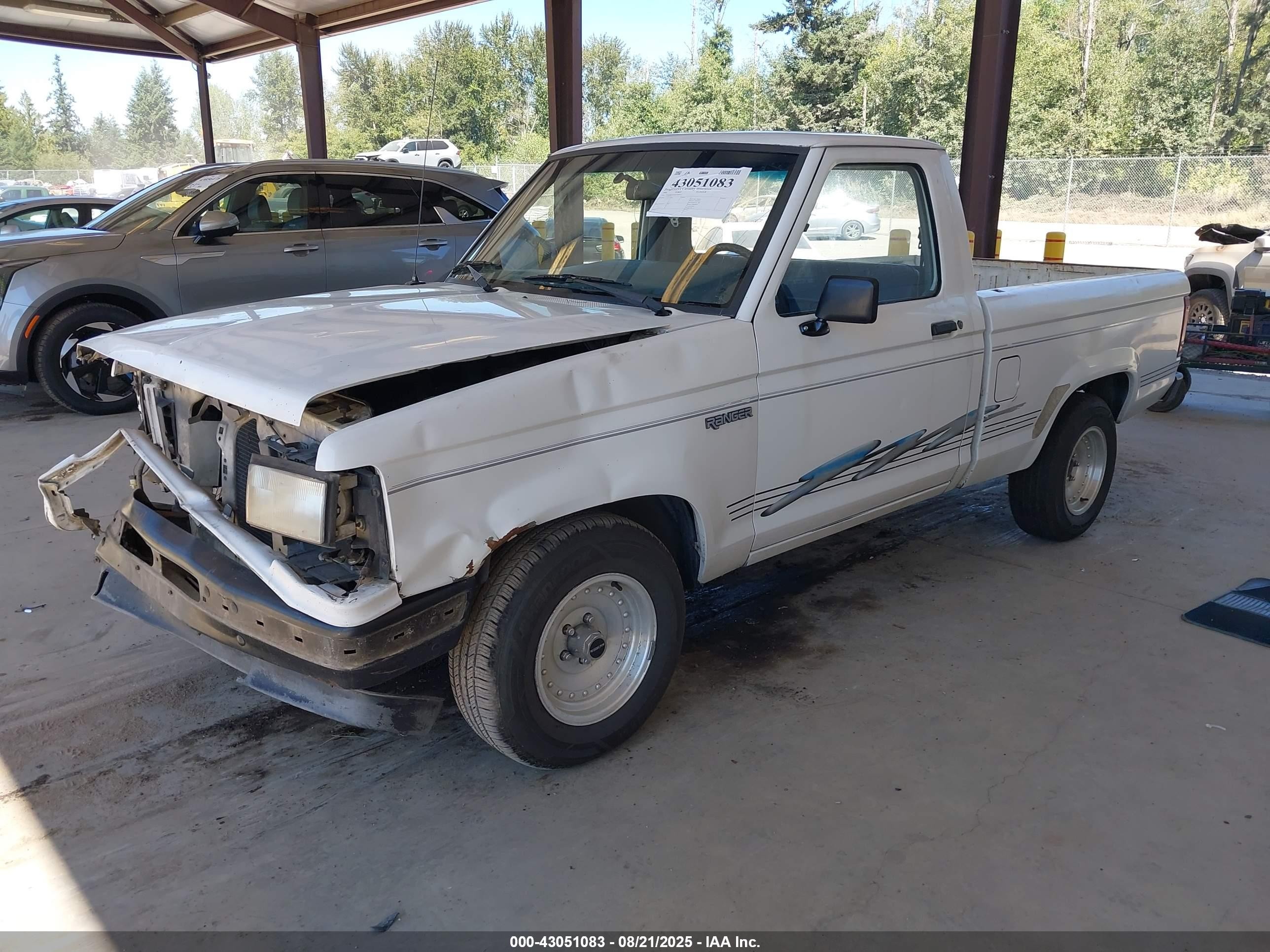 1991 Ford Ranger   Белый vin: 1FTCR10A9MUB58112
