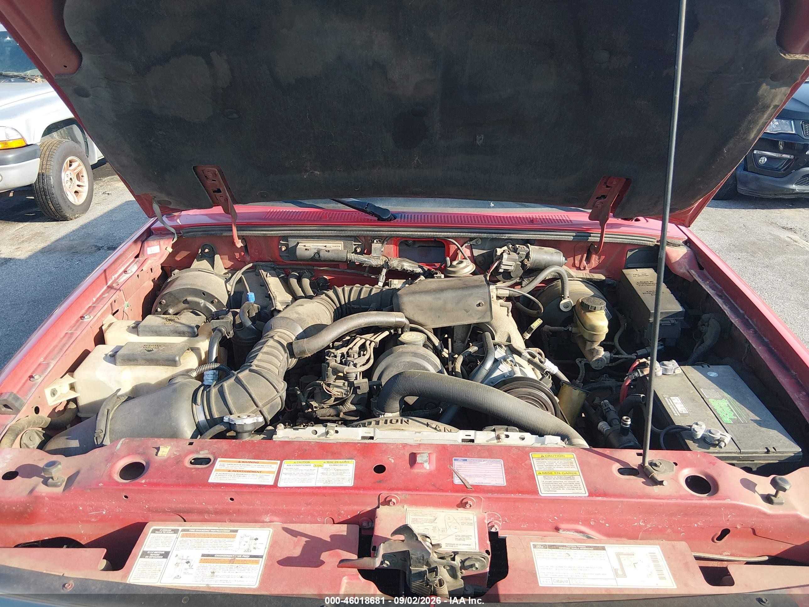 1997 Ford Ranger Splash/xl/xlt Red vin: 1FTCR10A9VTA64156