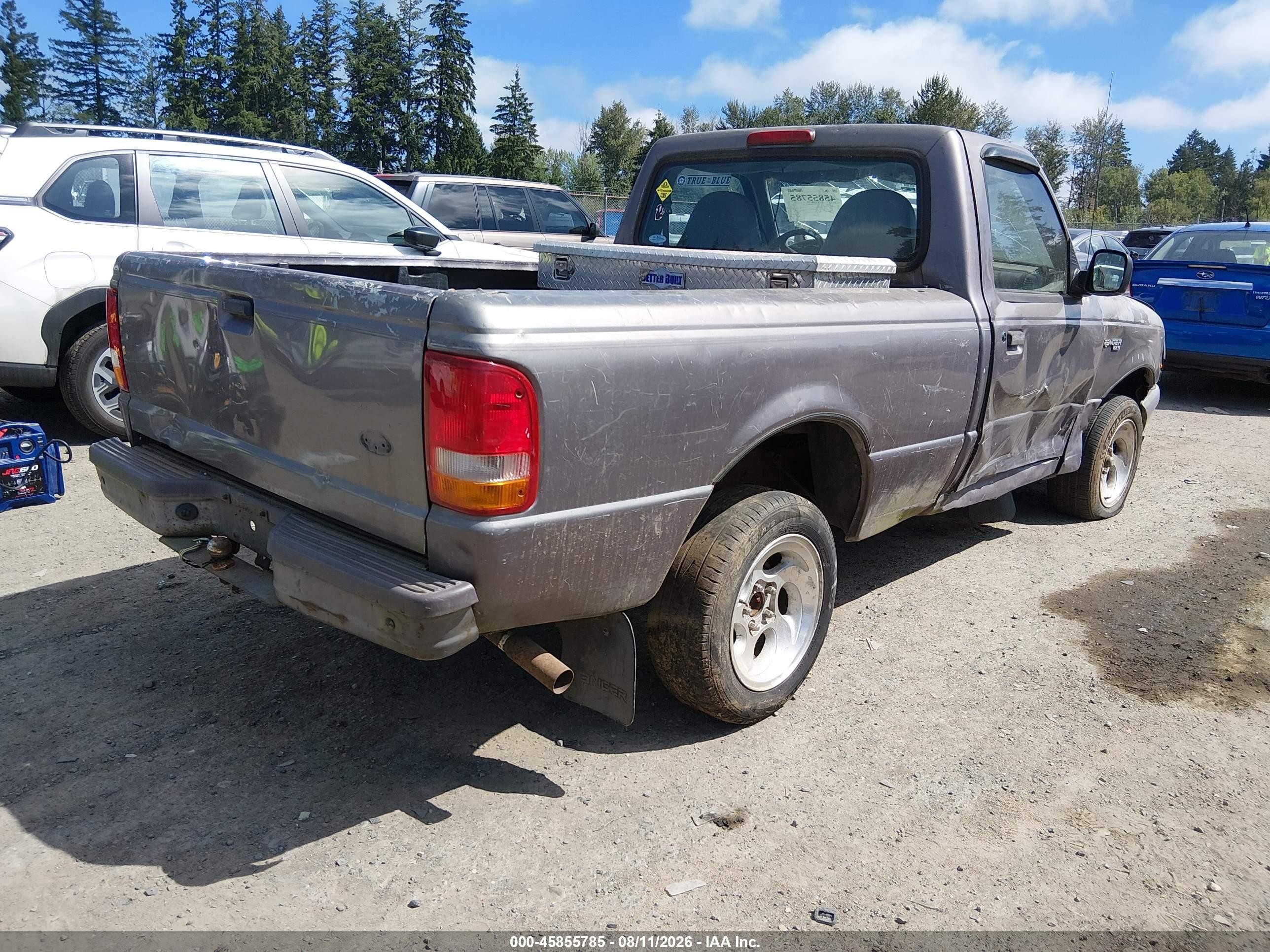 1997 Ford Ranger Splash/xlt Silver vin: 1FTCR10AXVPB31145