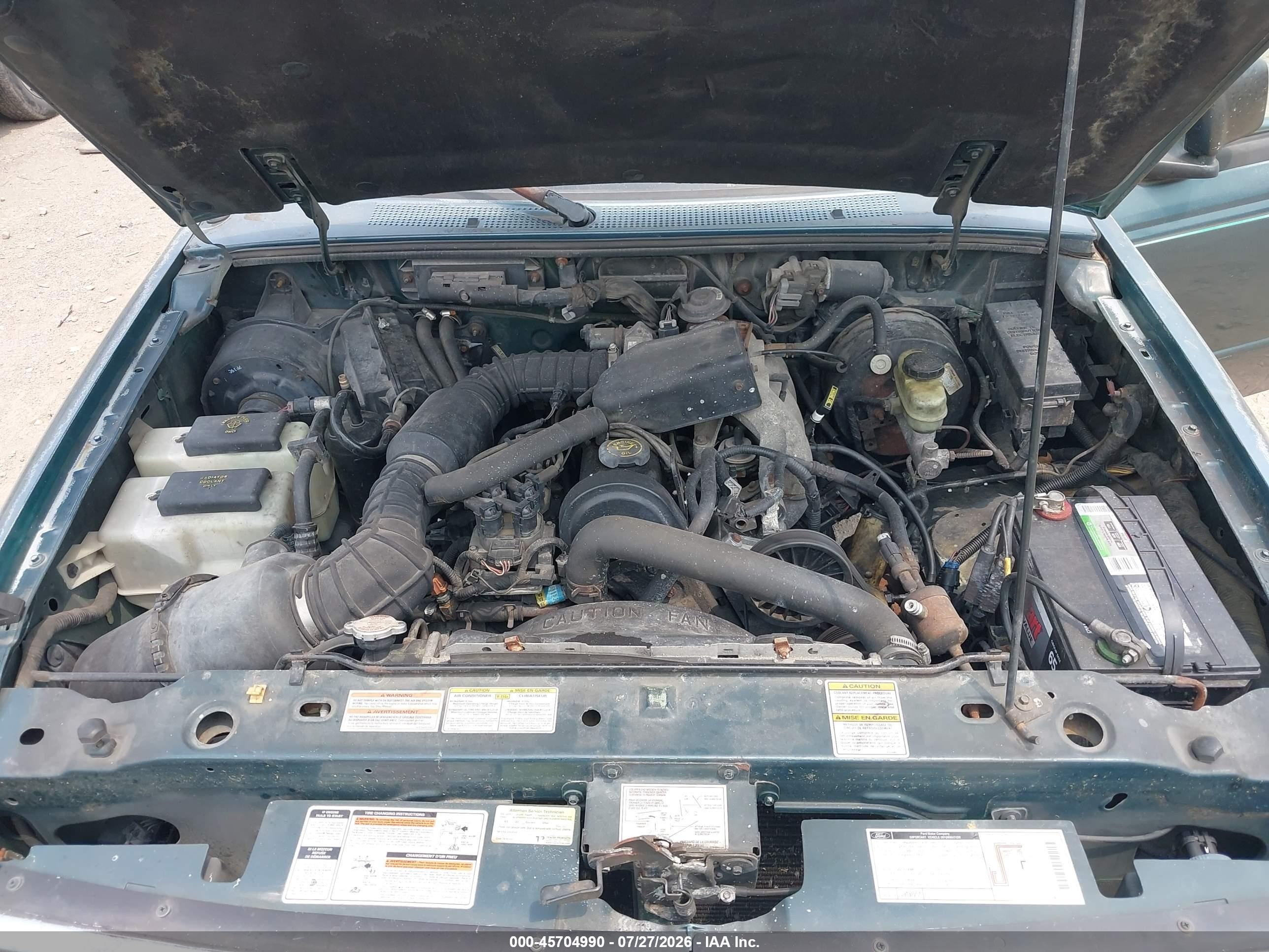 1997 Ford Ranger Splash/xlt Green vin: 1FTCR10AXVUD48325