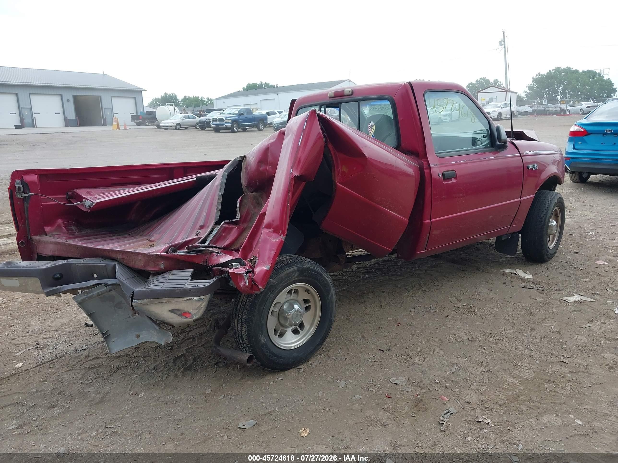1996 Ford Ranger Red vin: 1FTCR10U1TPB09350
