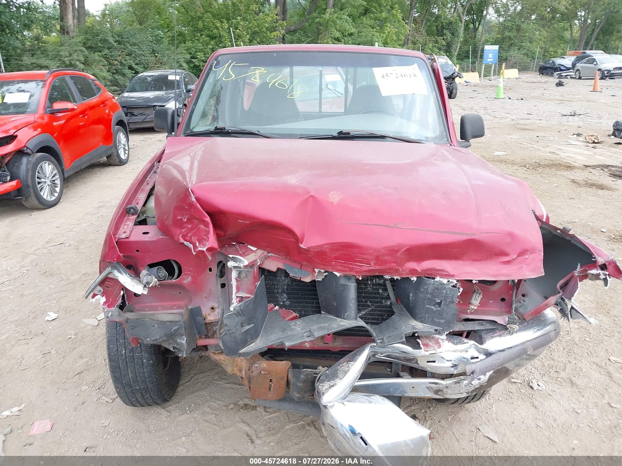 1996 Ford Ranger Red vin: 1FTCR10U1TPB09350