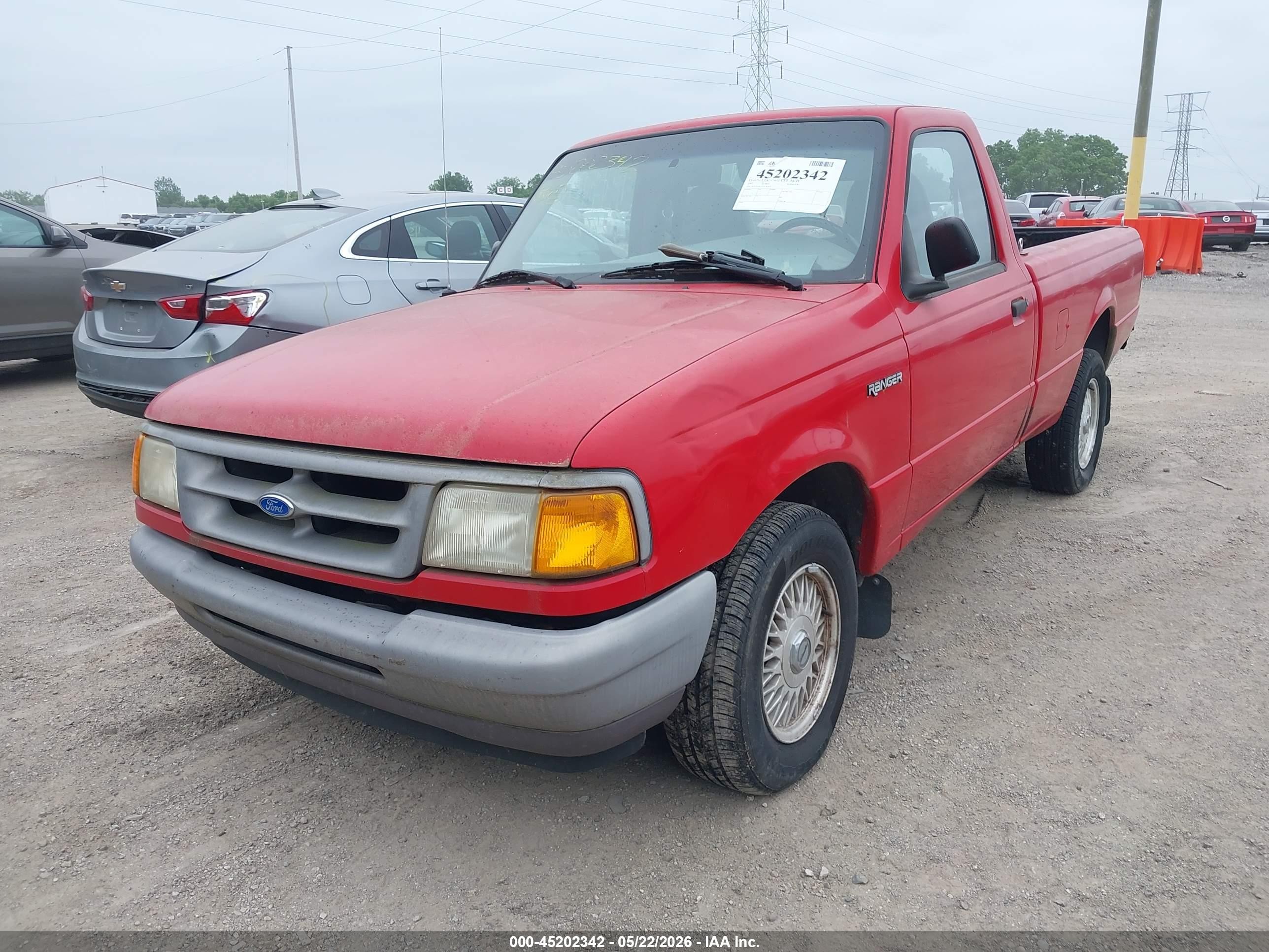 1997 Ford Ranger Splash/xl/xlt Red vin: 1FTCR10U1VUC40413