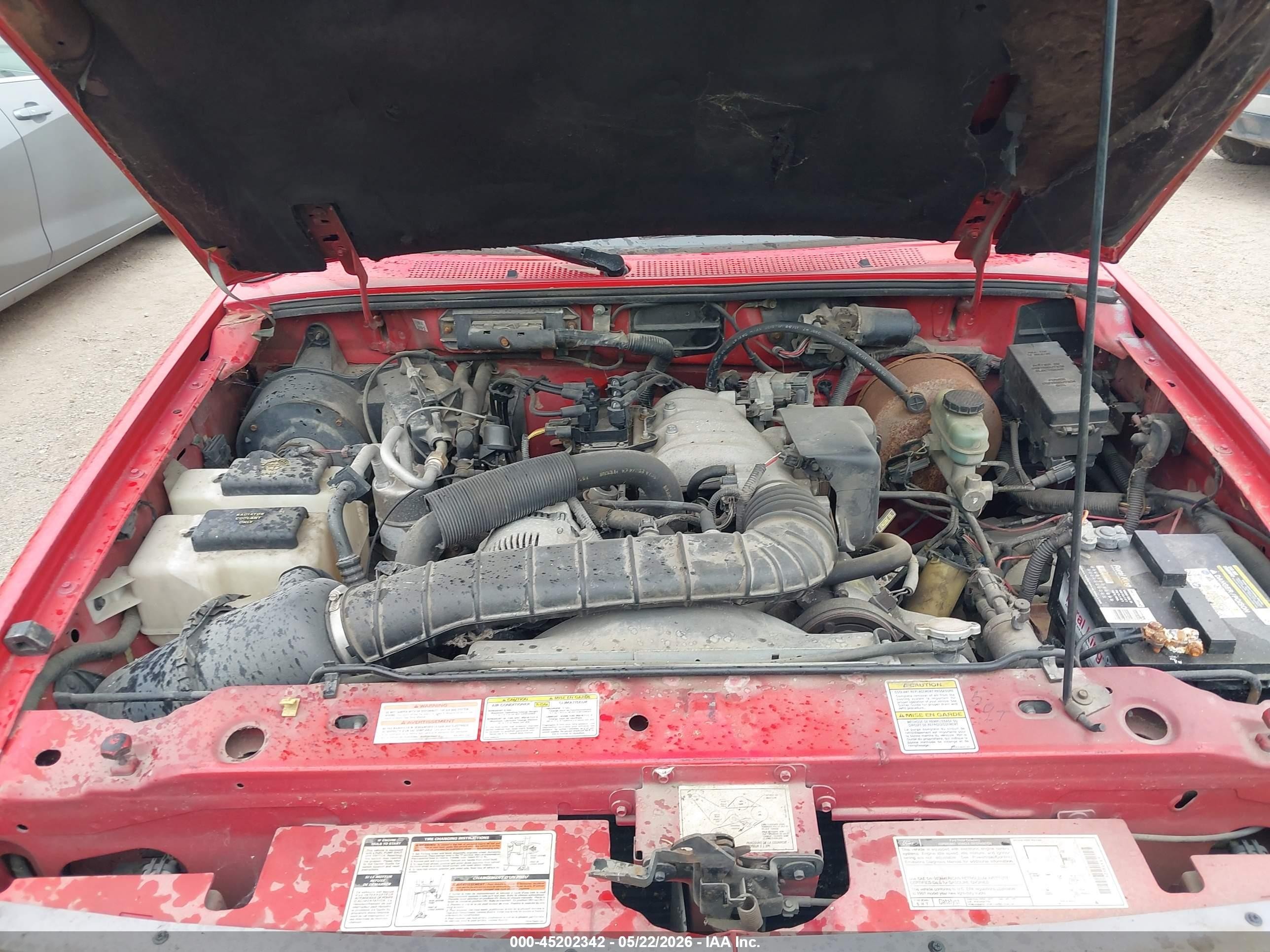 1997 Ford Ranger Splash/xl/xlt Red vin: 1FTCR10U1VUC40413