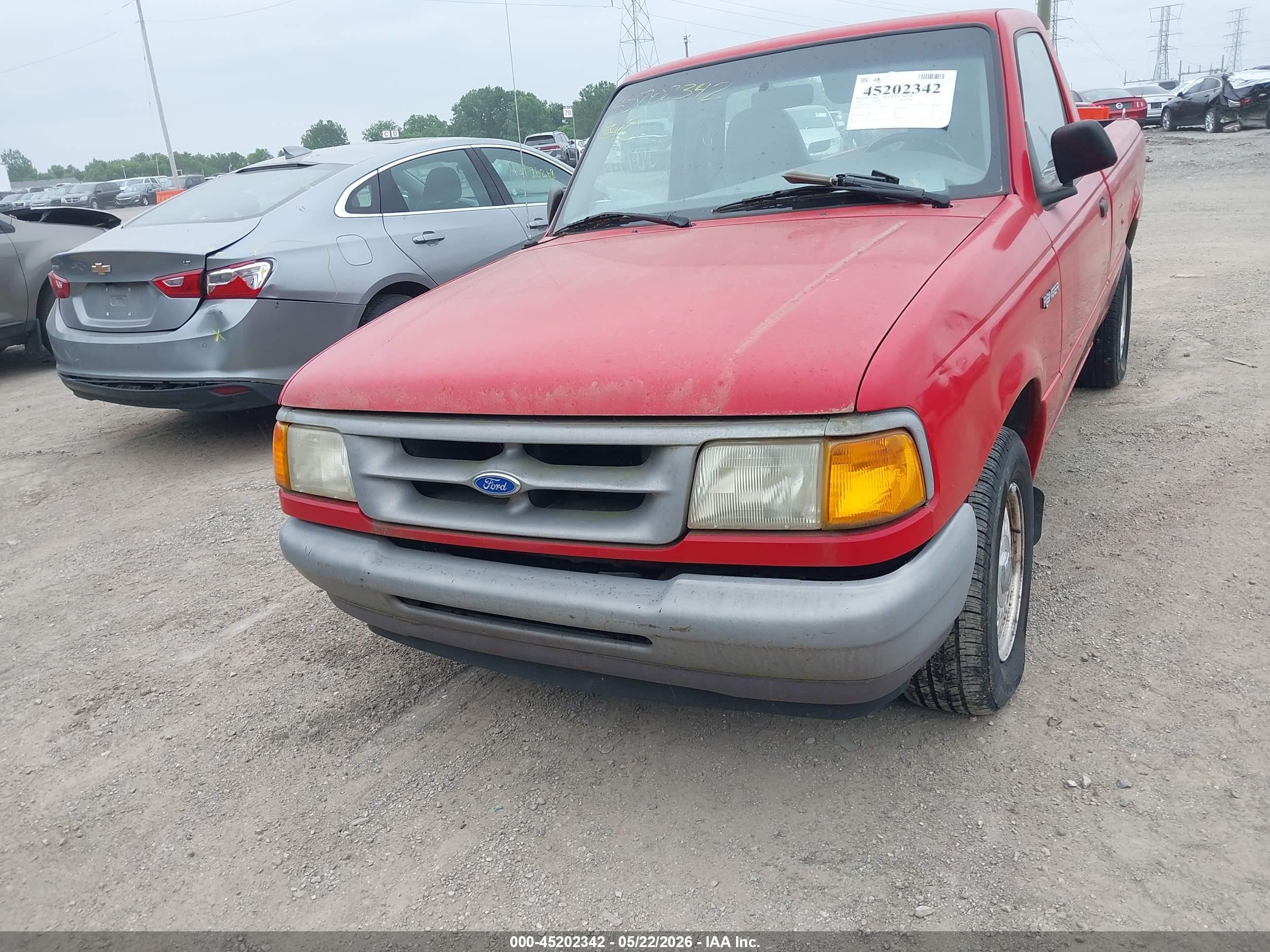 1997 Ford Ranger Splash/xl/xlt Red vin: 1FTCR10U1VUC40413