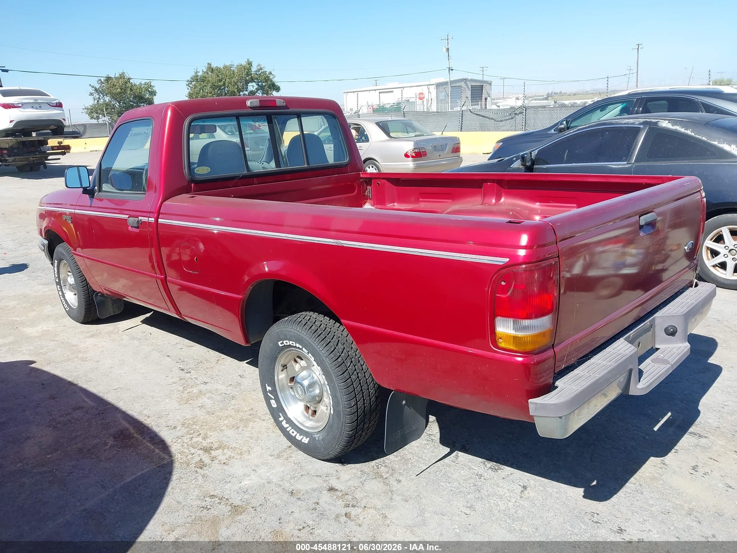 1997 Ford Ranger Splash/xlt Red vin: 1FTCR10U5VUA97899