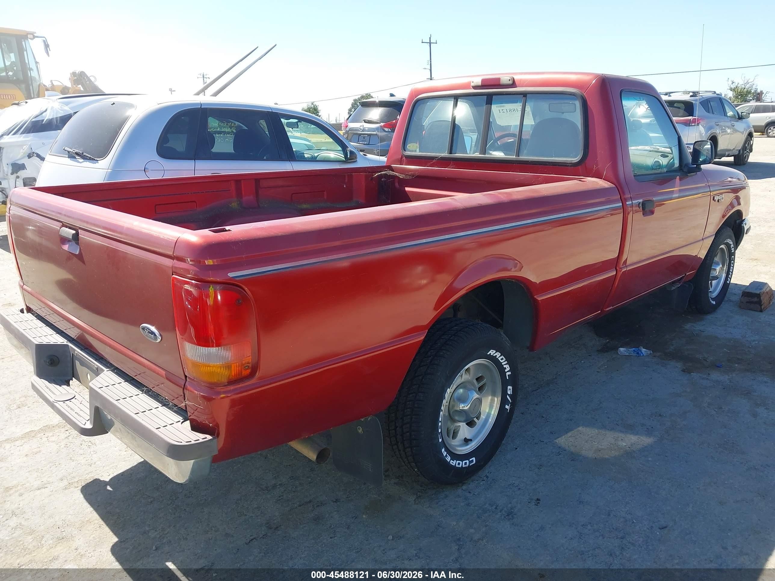 1997 Ford Ranger Splash/xlt Red vin: 1FTCR10U5VUA97899