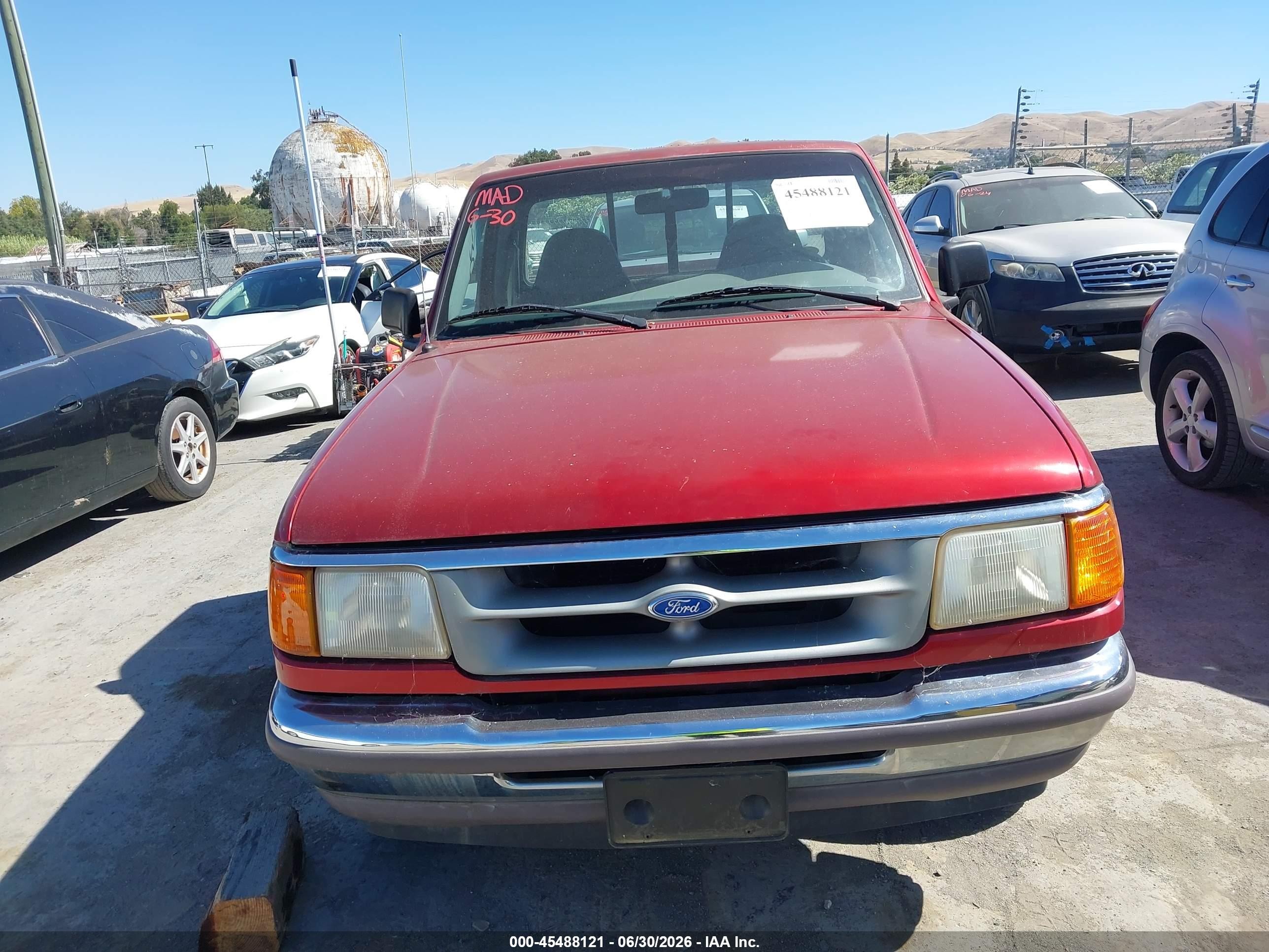 1997 Ford Ranger Splash/xlt Red vin: 1FTCR10U5VUA97899