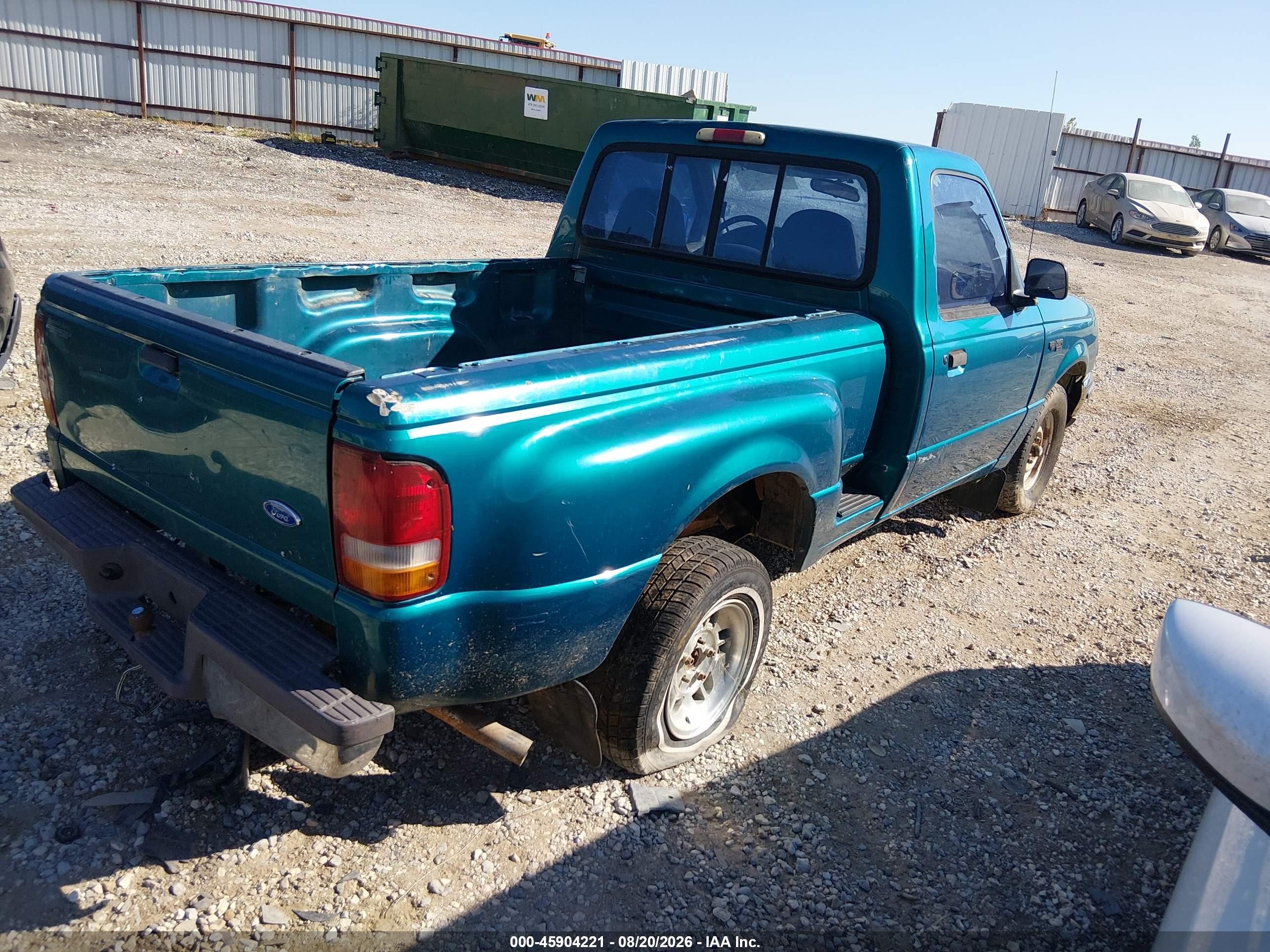 1997 Ford Ranger Splash/xlt Зеленый vin: 1FTCR10U7VPA44278