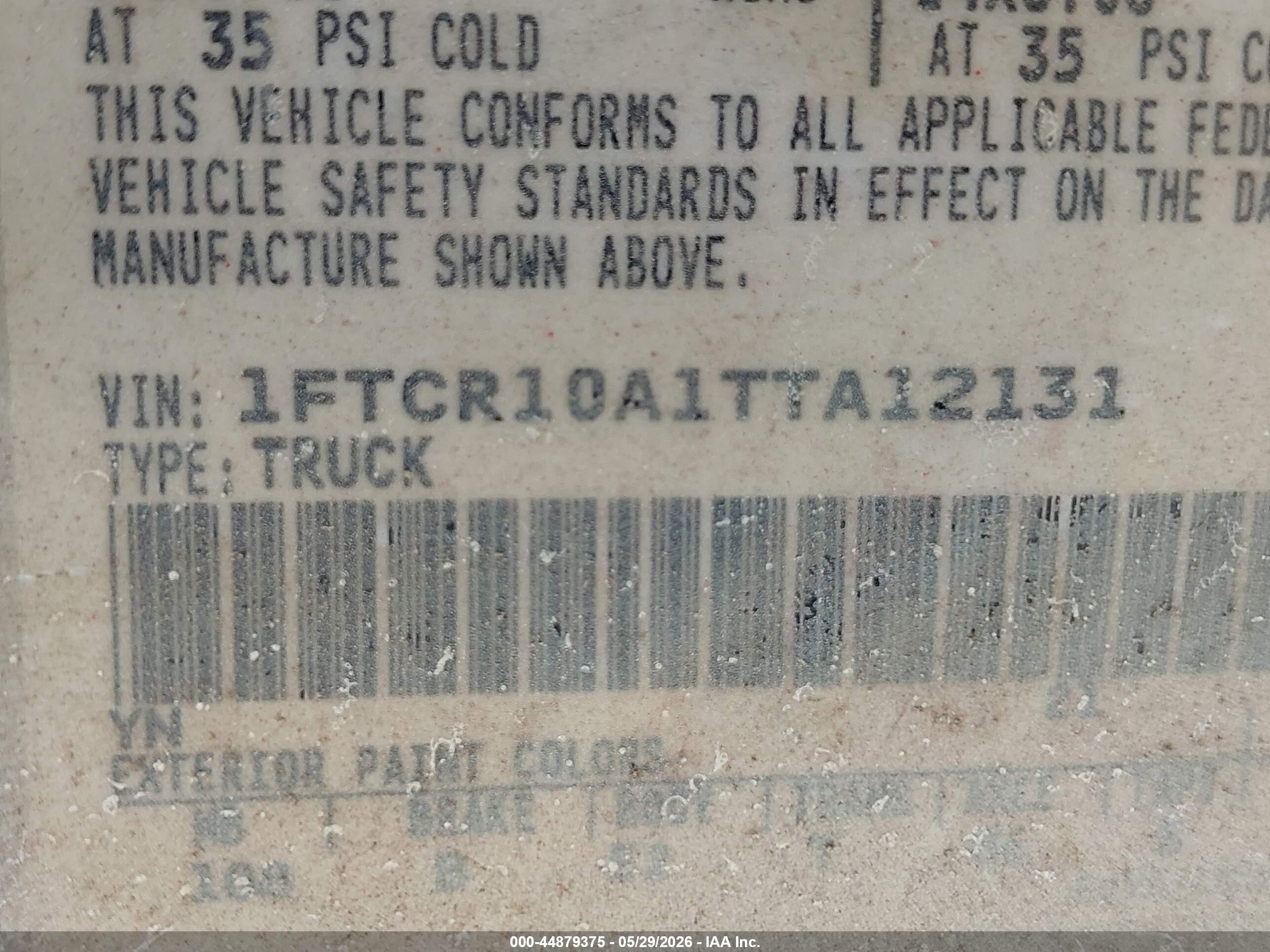 1995 Ford Ranger   Gray vin: 1FTCR10U9SUB53984