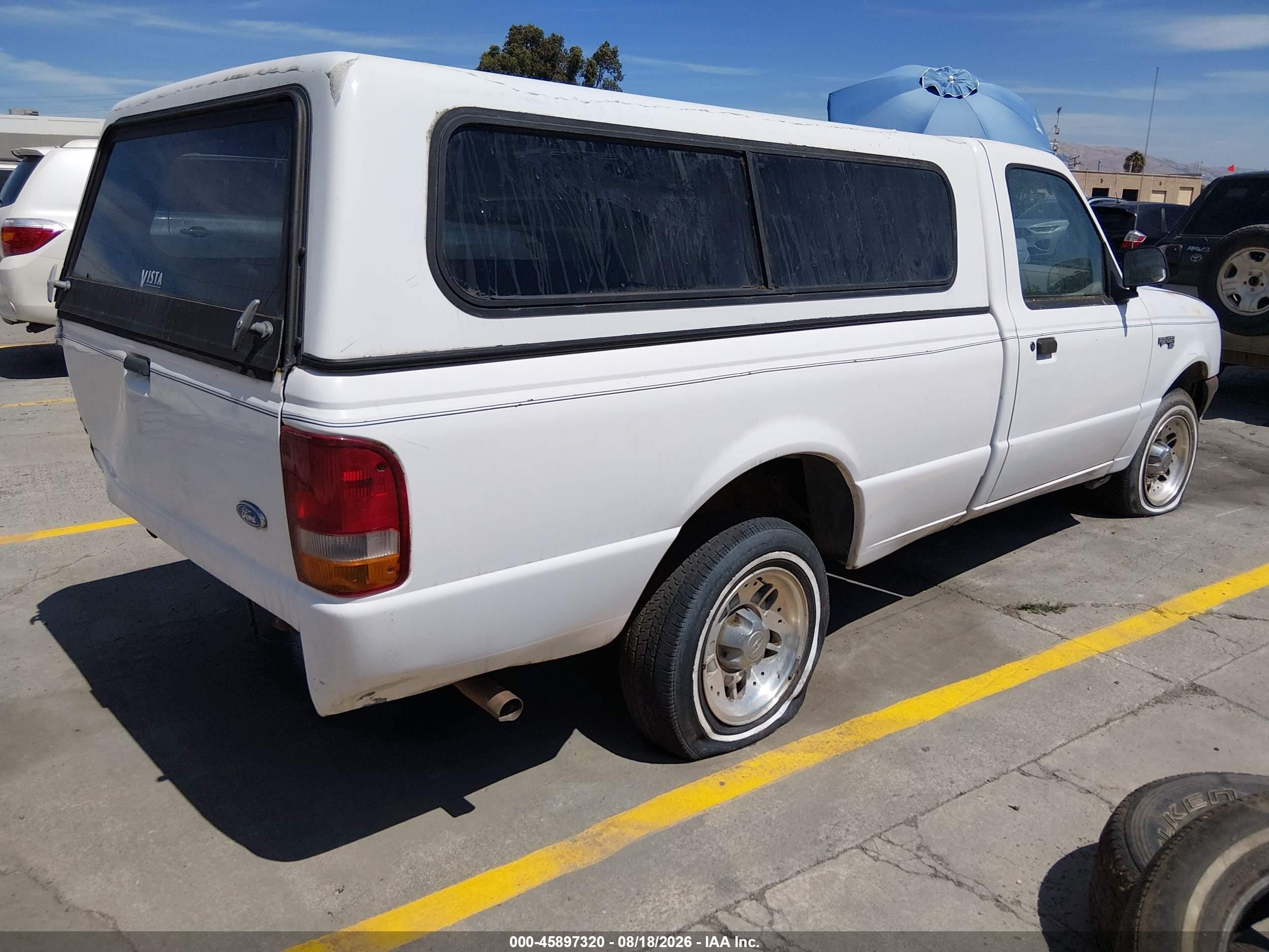 1997 Ford Ranger Splash/xlt White vin: 1FTCR10UXVUA47452