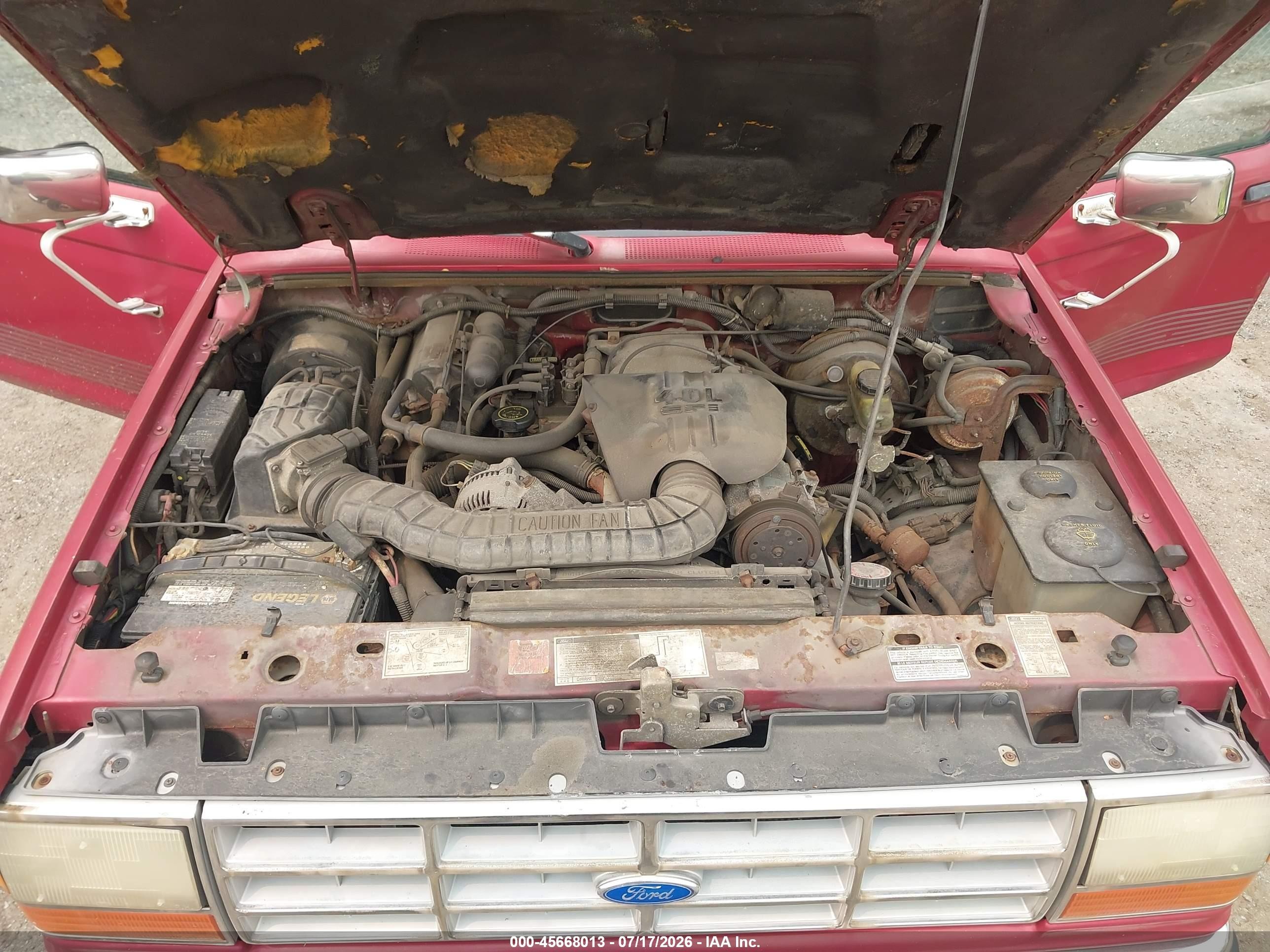 1992 Ford Ranger   Red vin: 1FTCR10X4NTA25267