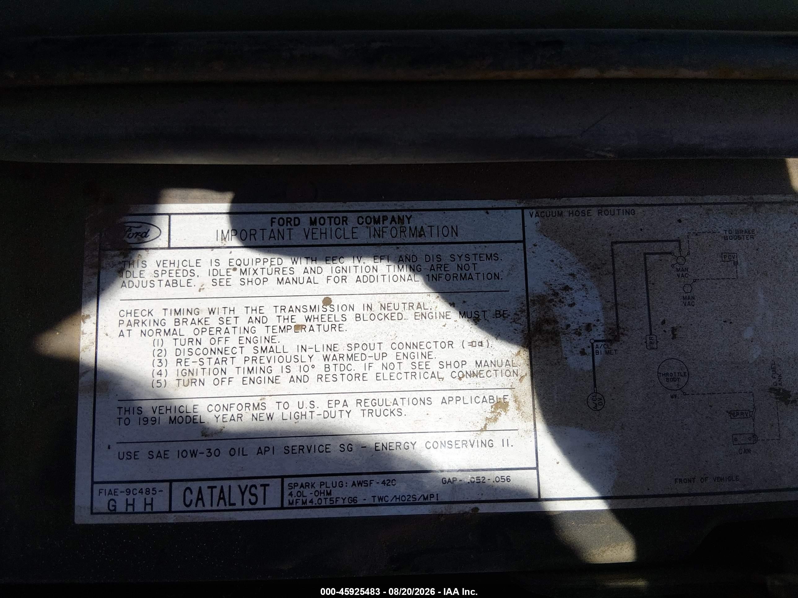 1991 Ford Ranger   Black vin: 1FTCR10X5MUB64249