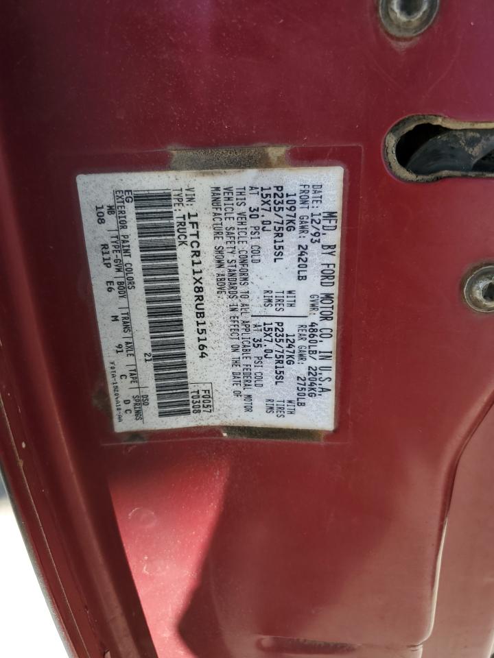 1994 Ford Ranger Black vin: 1FTCR11X8RUB15164
