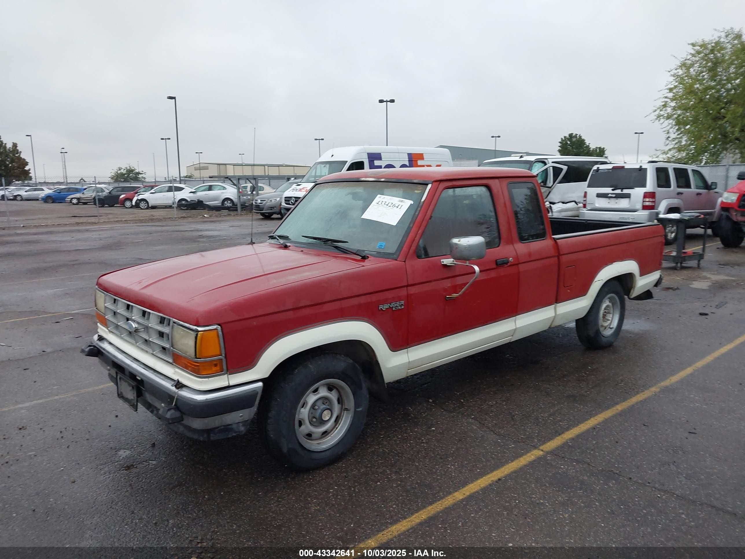1989 Ford Ranger Super Cab Красный vin: 1FTCR14A1KPB12277