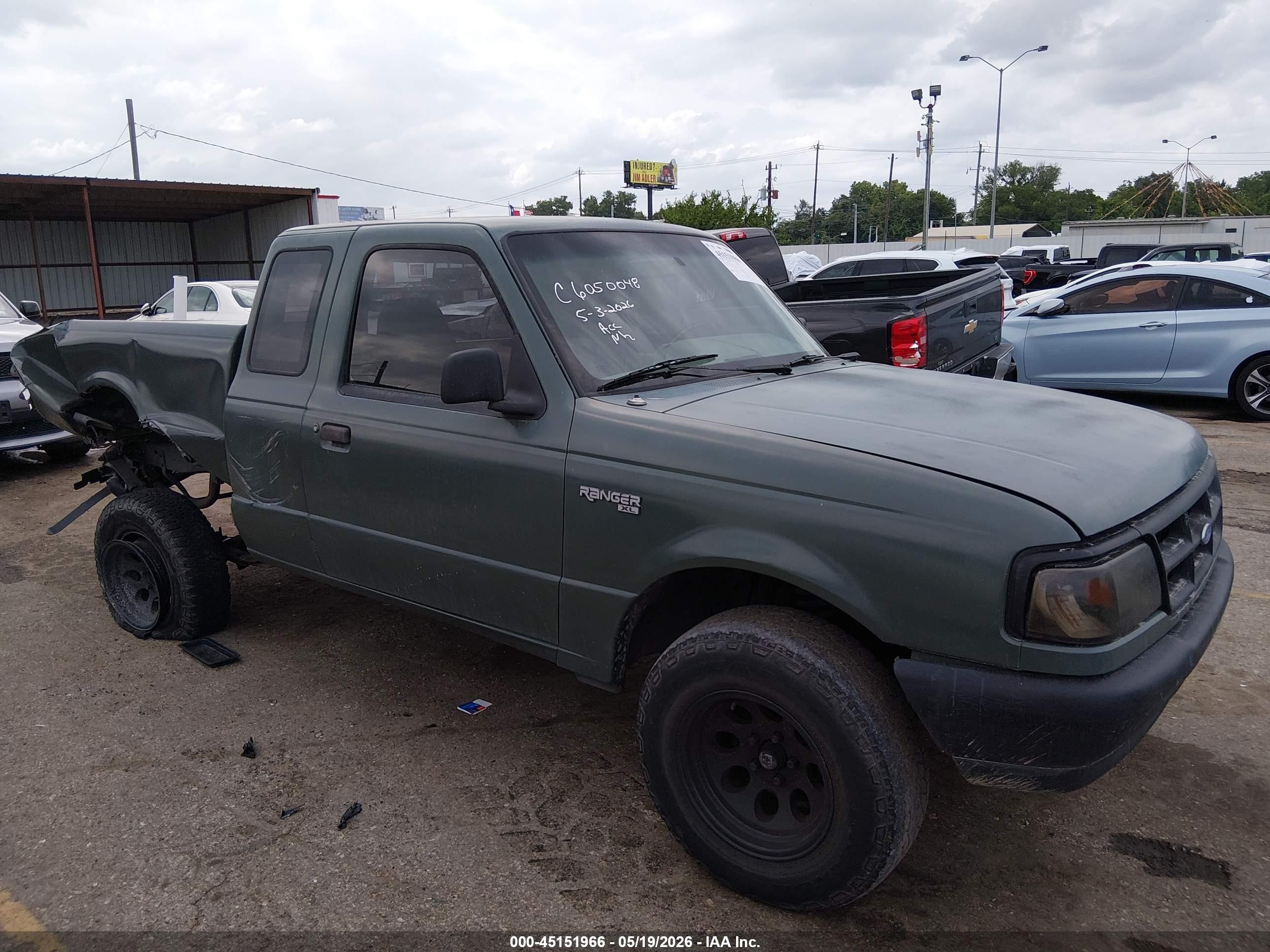 1994 Ford Ranger Super Cab Green vin: 1FTCR14A1RPA77346