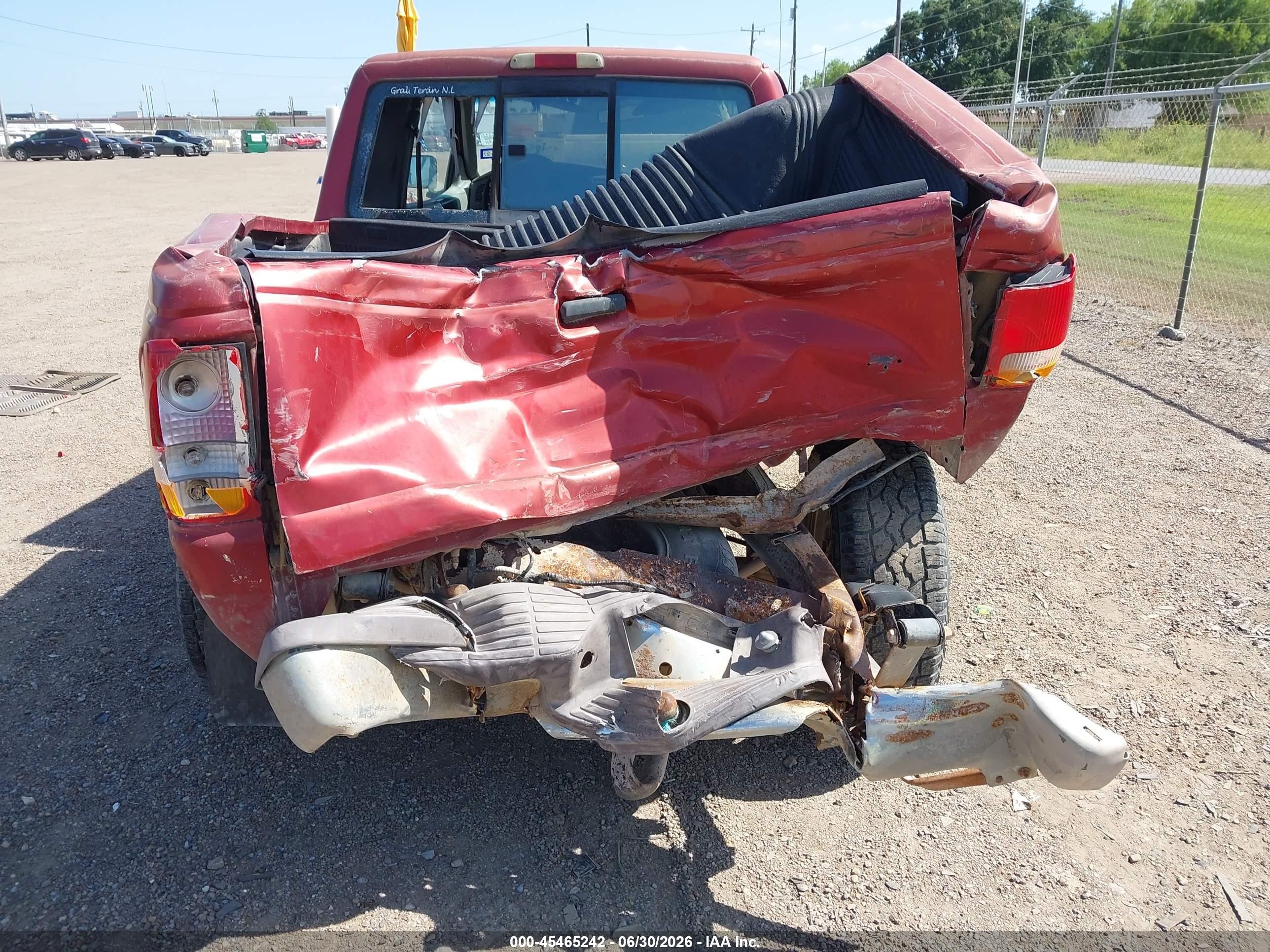 1997 Ford Ranger Xl/xlt Red vin: 1FTCR14A1VTA16581