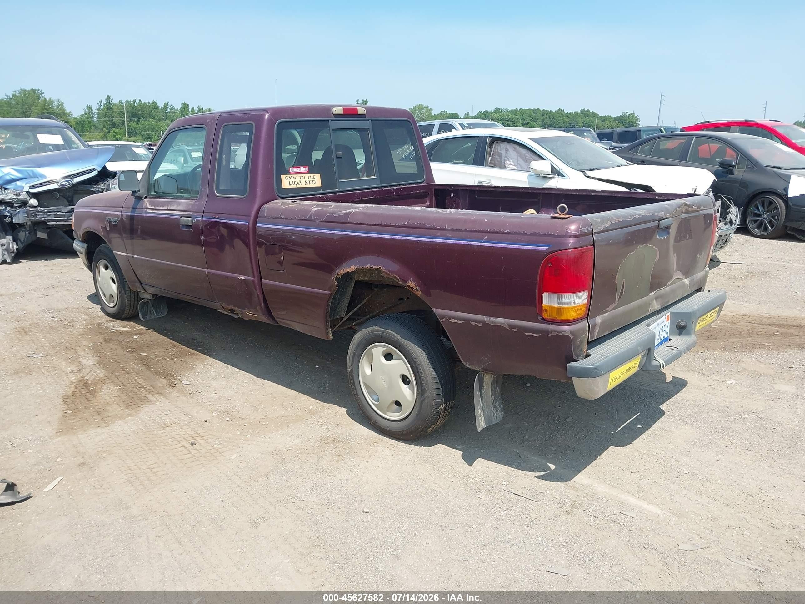 1994 Ford Ranger Super Cab Фиолетовый vin: 1FTCR14A3RPC25321