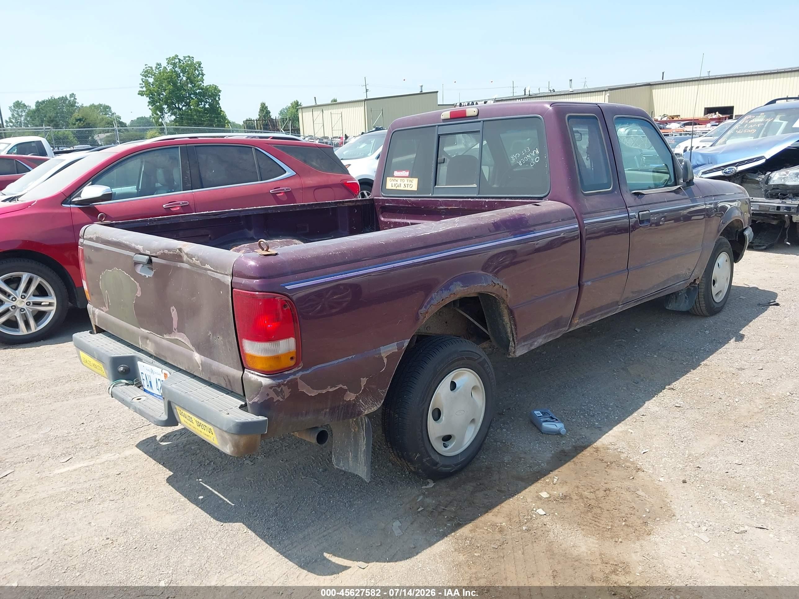 1994 Ford Ranger Super Cab Фиолетовый vin: 1FTCR14A3RPC25321