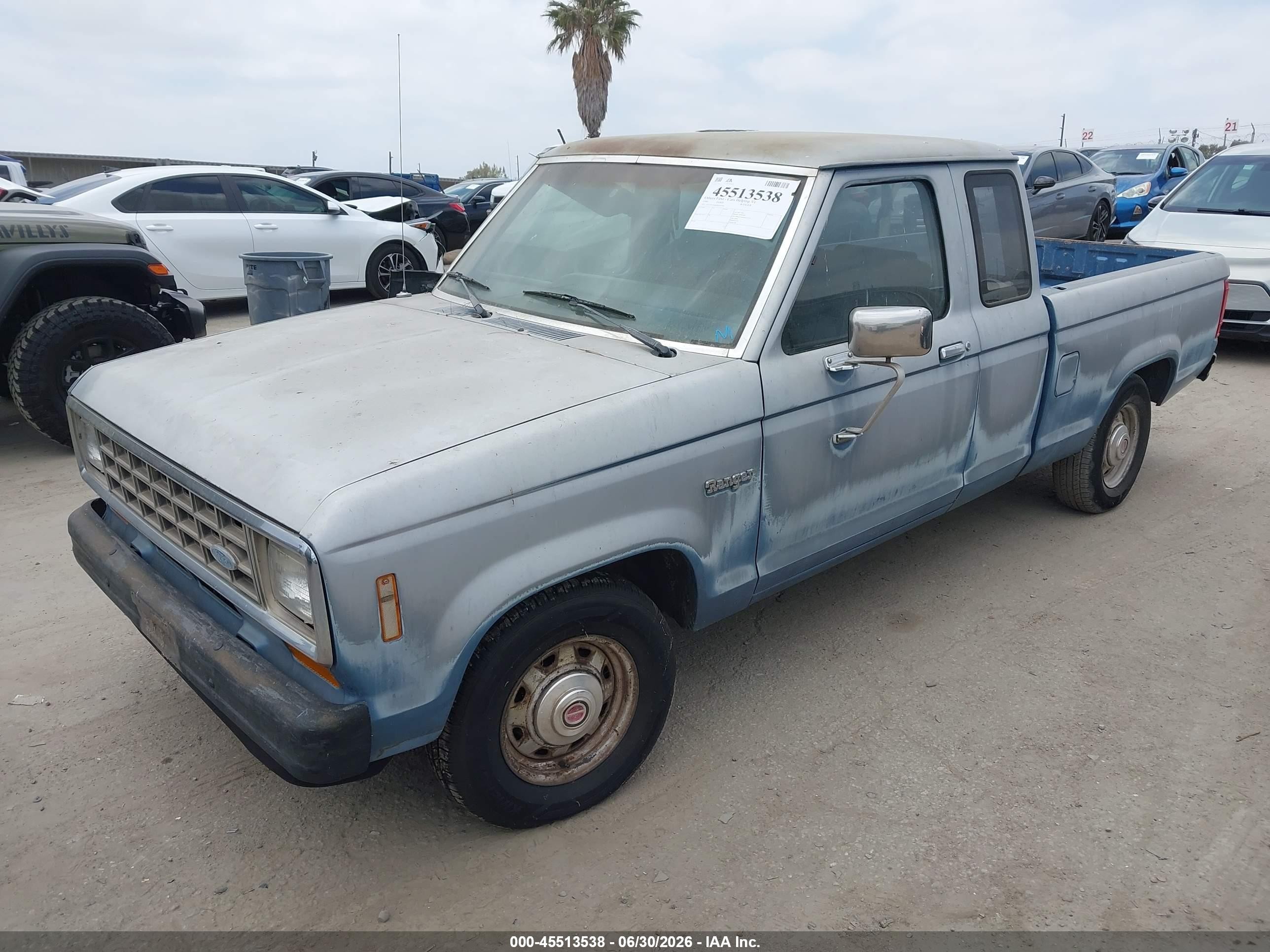 1986 Ford Ranger Super Cab Light Blue vin: 1FTCR14A4GPA64300
