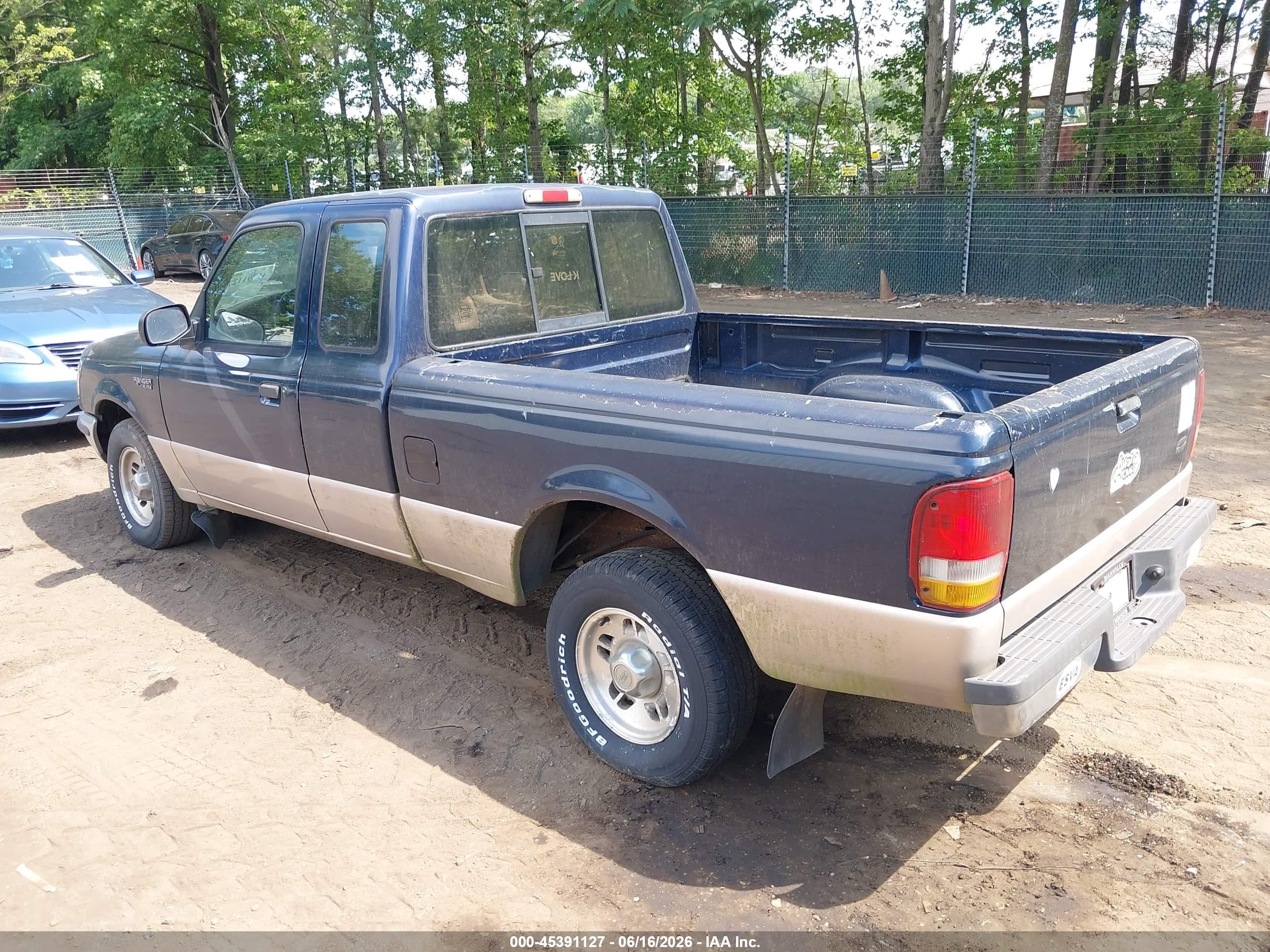 1997 Ford Ranger Xl/xlt Blue vin: 1FTCR14A4VPB18790