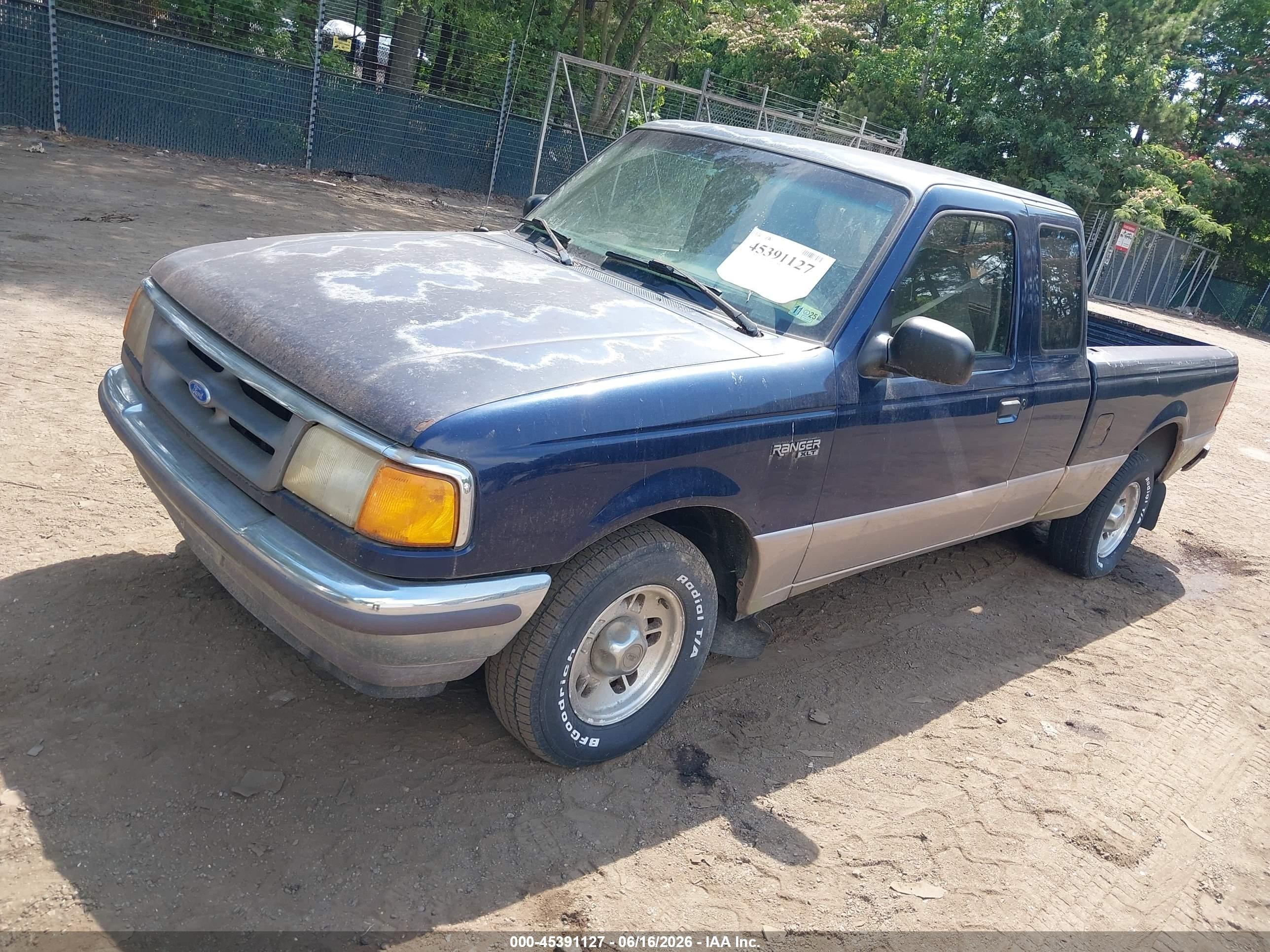 1997 Ford Ranger Xl/xlt Blue vin: 1FTCR14A4VPB18790