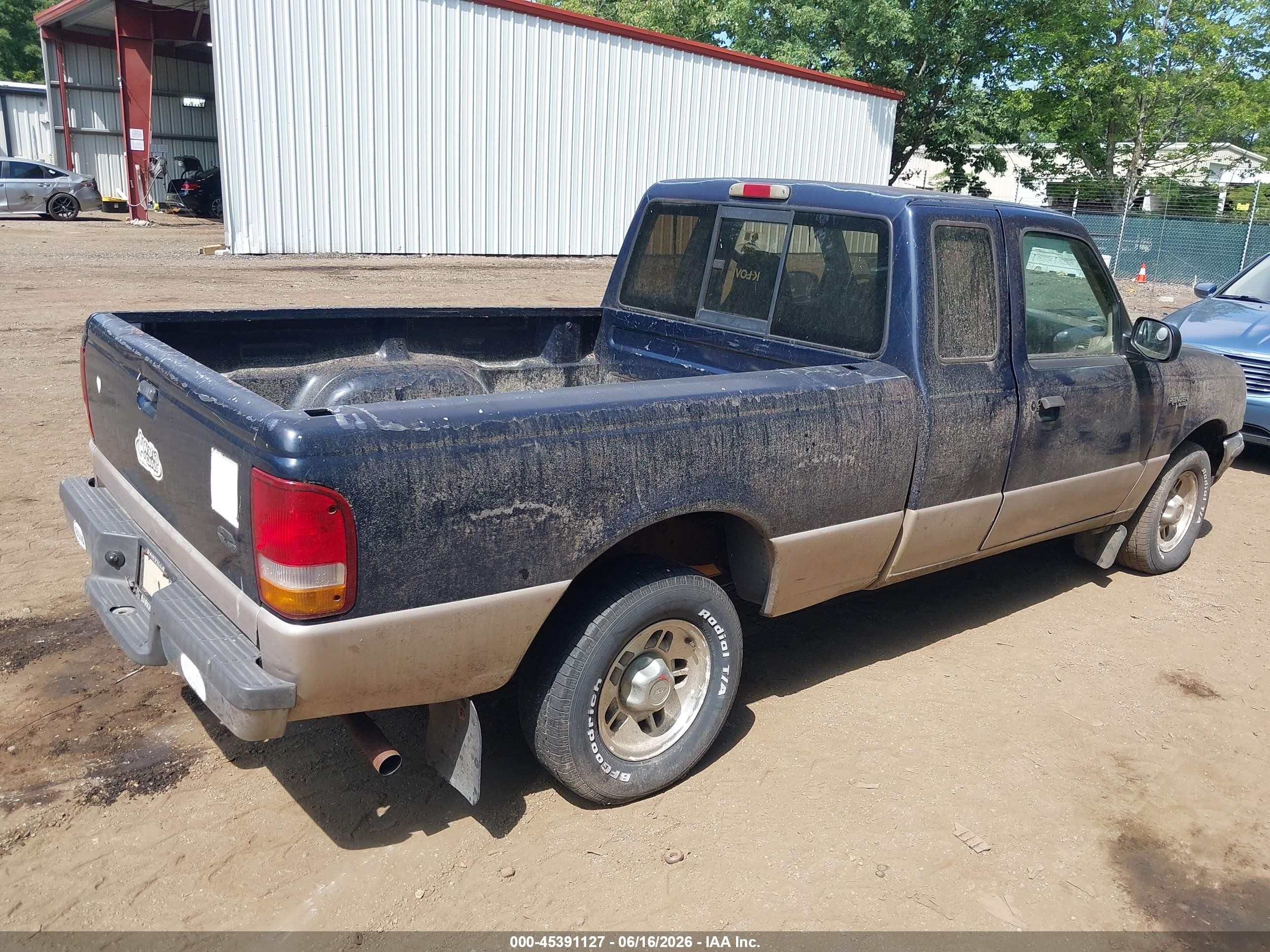 1997 Ford Ranger Xl/xlt Blue vin: 1FTCR14A4VPB18790