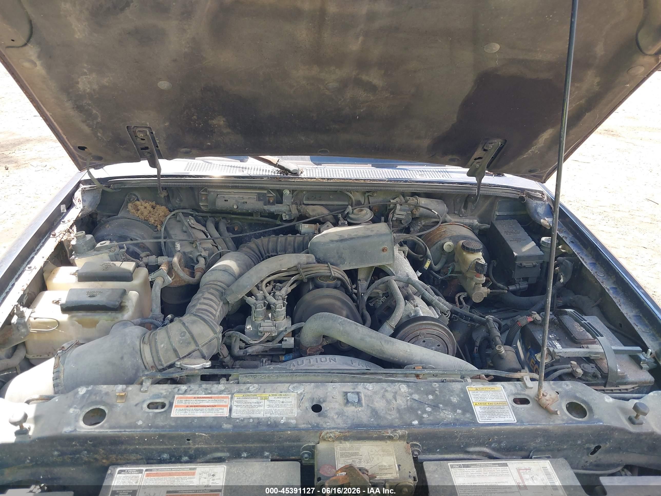 1997 Ford Ranger Xl/xlt Blue vin: 1FTCR14A4VPB18790