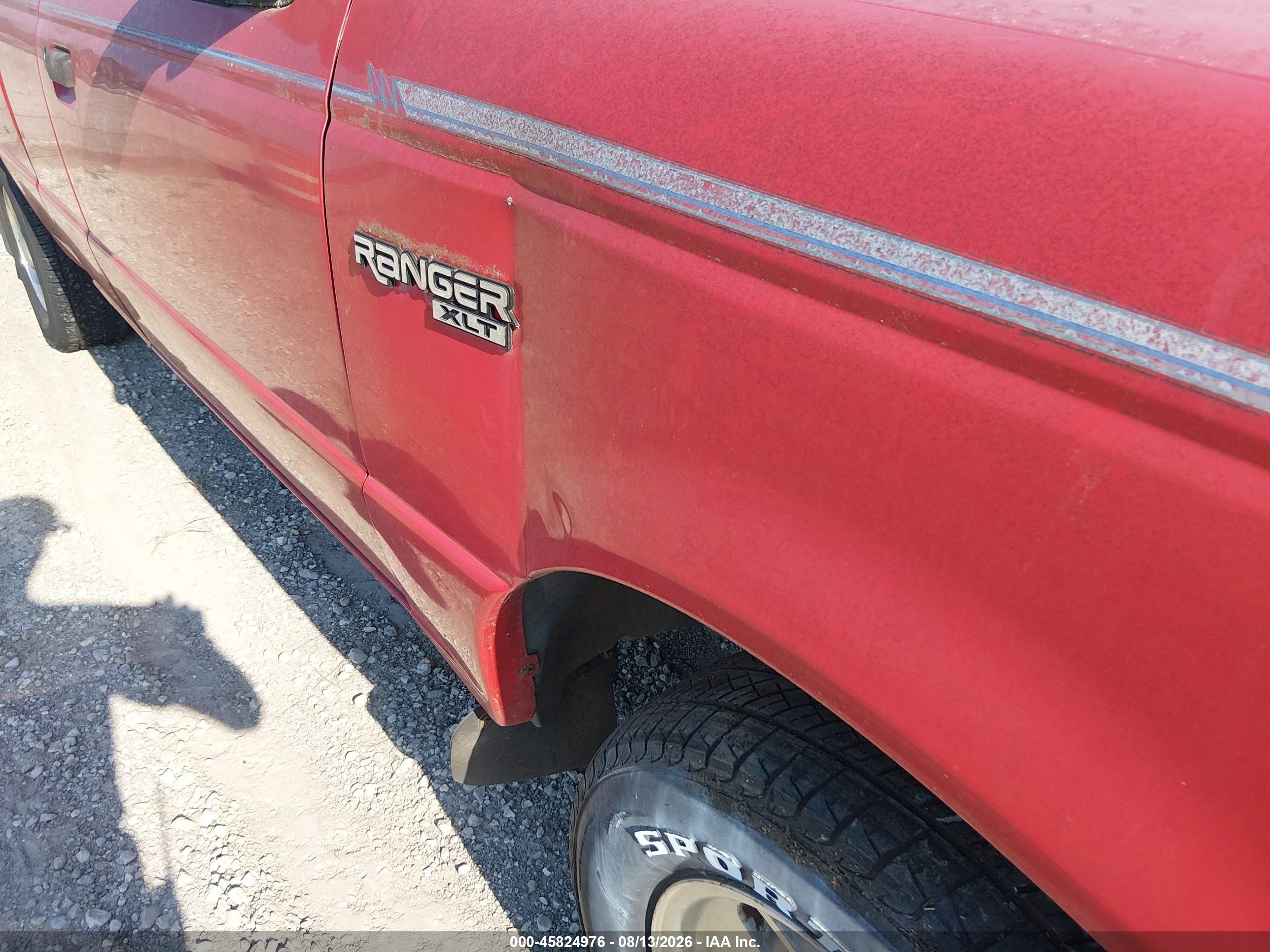 1996 Ford Ranger Super Cab Red vin: 1FTCR14A5TPB30962