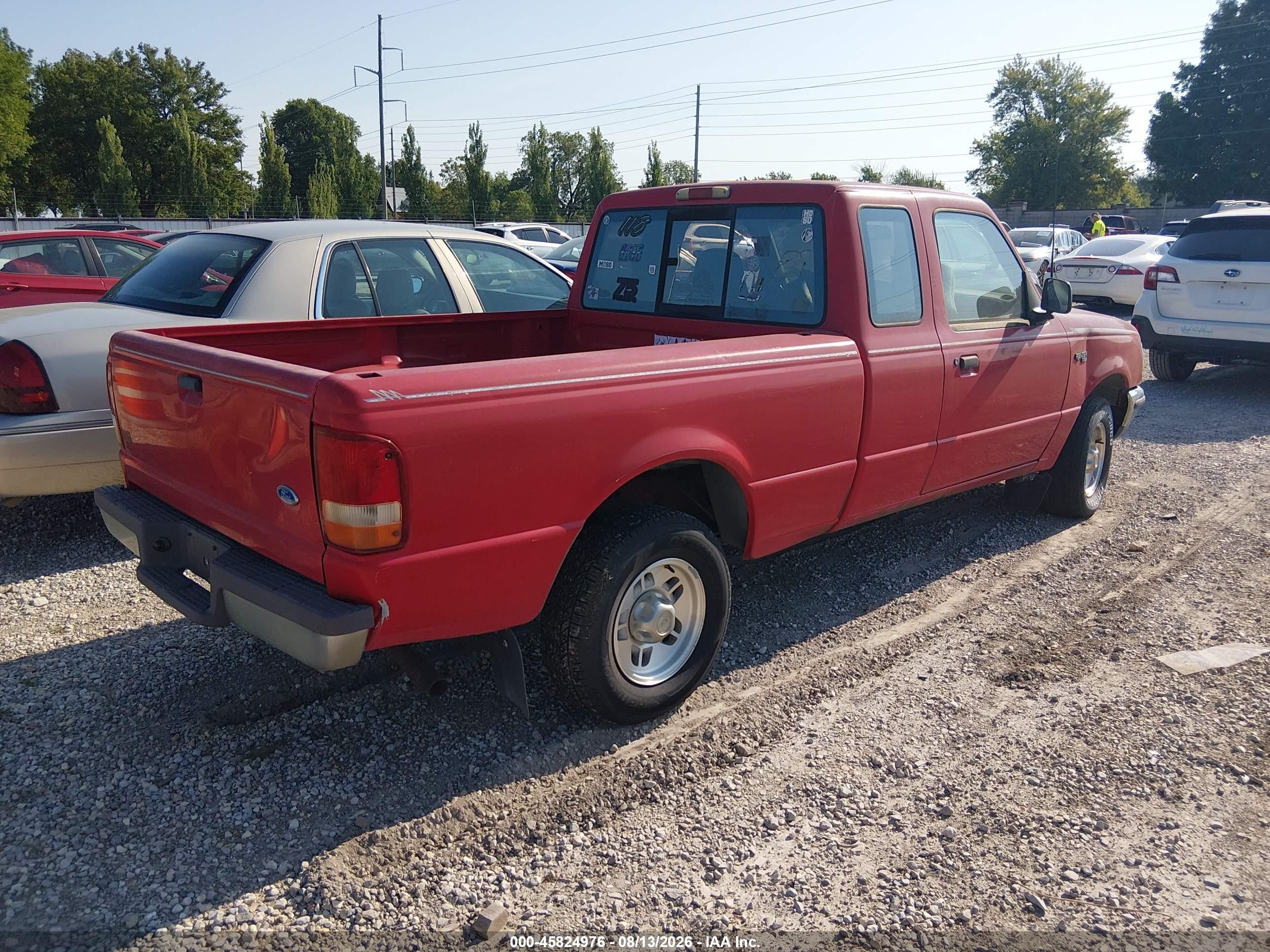 1996 Ford Ranger Super Cab Red vin: 1FTCR14A5TPB30962
