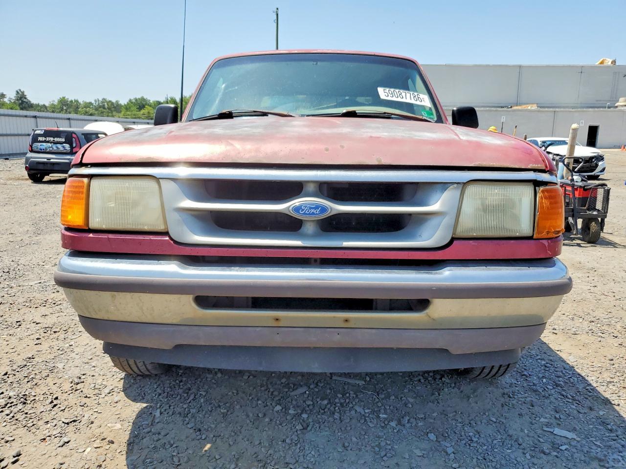 1996 Ford Ranger Super Cab Red vin: 1FTCR14A5TTA59642
