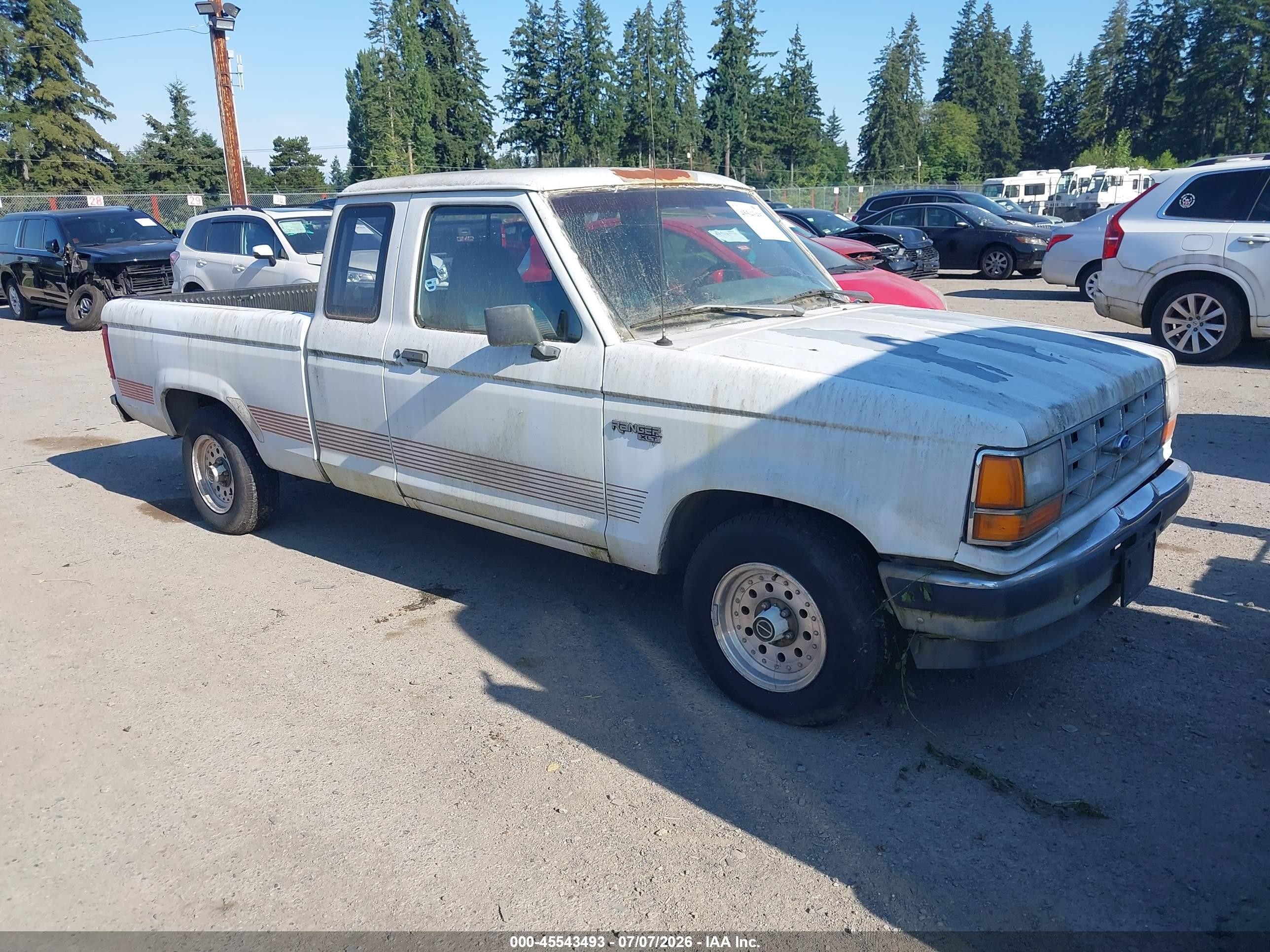 1992 Ford Ranger Super Cab White vin: 1FTCR14A9NPA94163