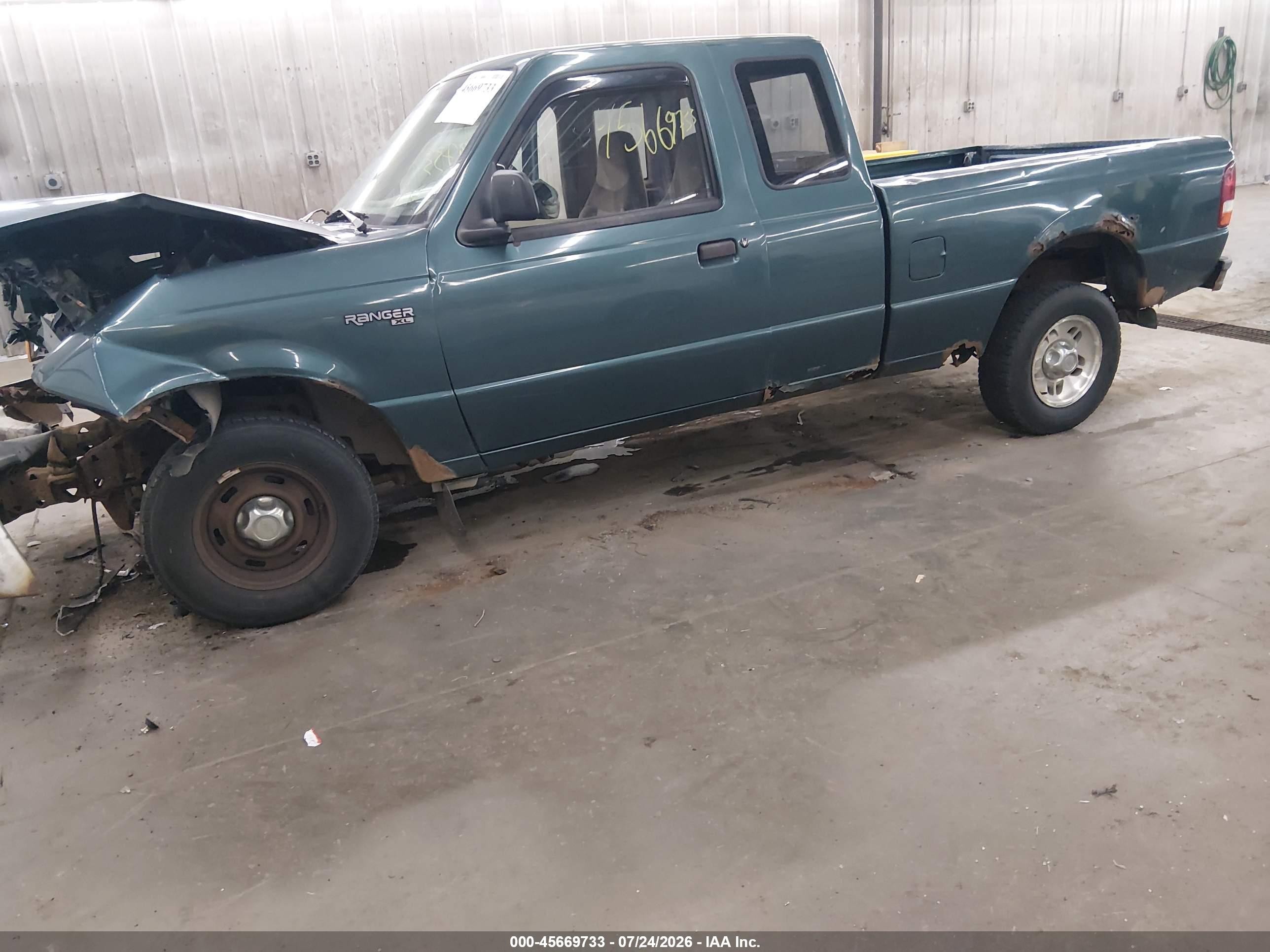 1995 Ford Ranger Super Cab Green vin: 1FTCR14A9SPA99388