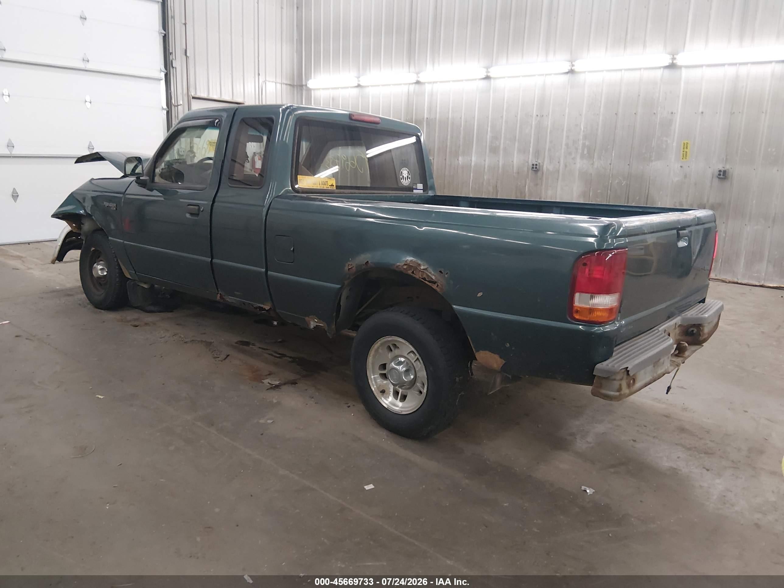 1995 Ford Ranger Super Cab Green vin: 1FTCR14A9SPA99388