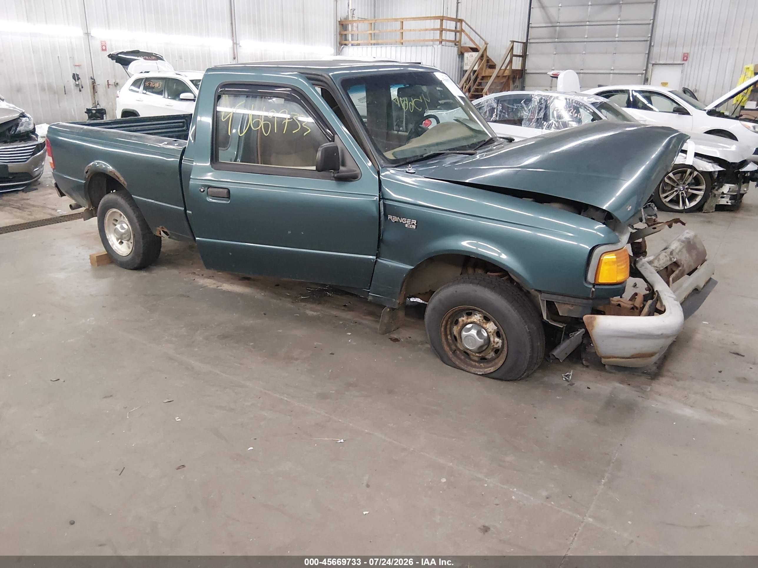 1995 Ford Ranger Super Cab Green vin: 1FTCR14A9SPA99388