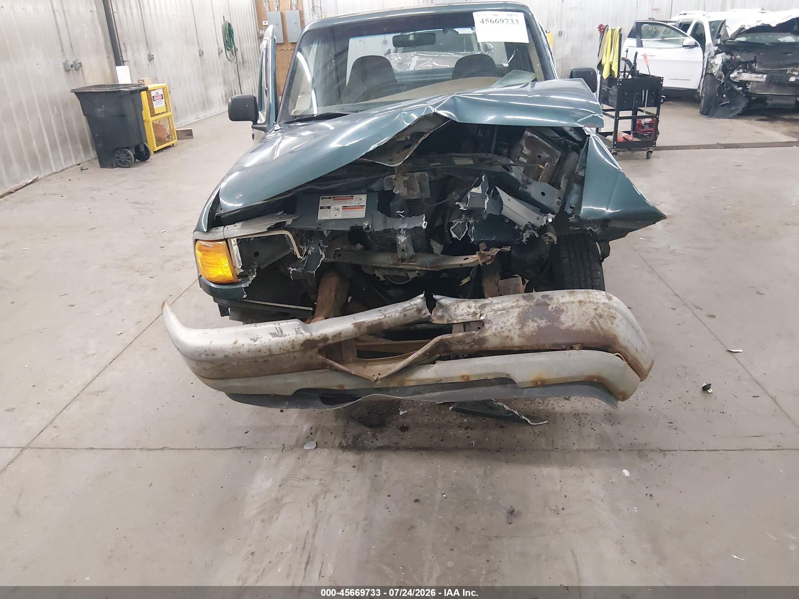 1995 Ford Ranger Super Cab Green vin: 1FTCR14A9SPA99388