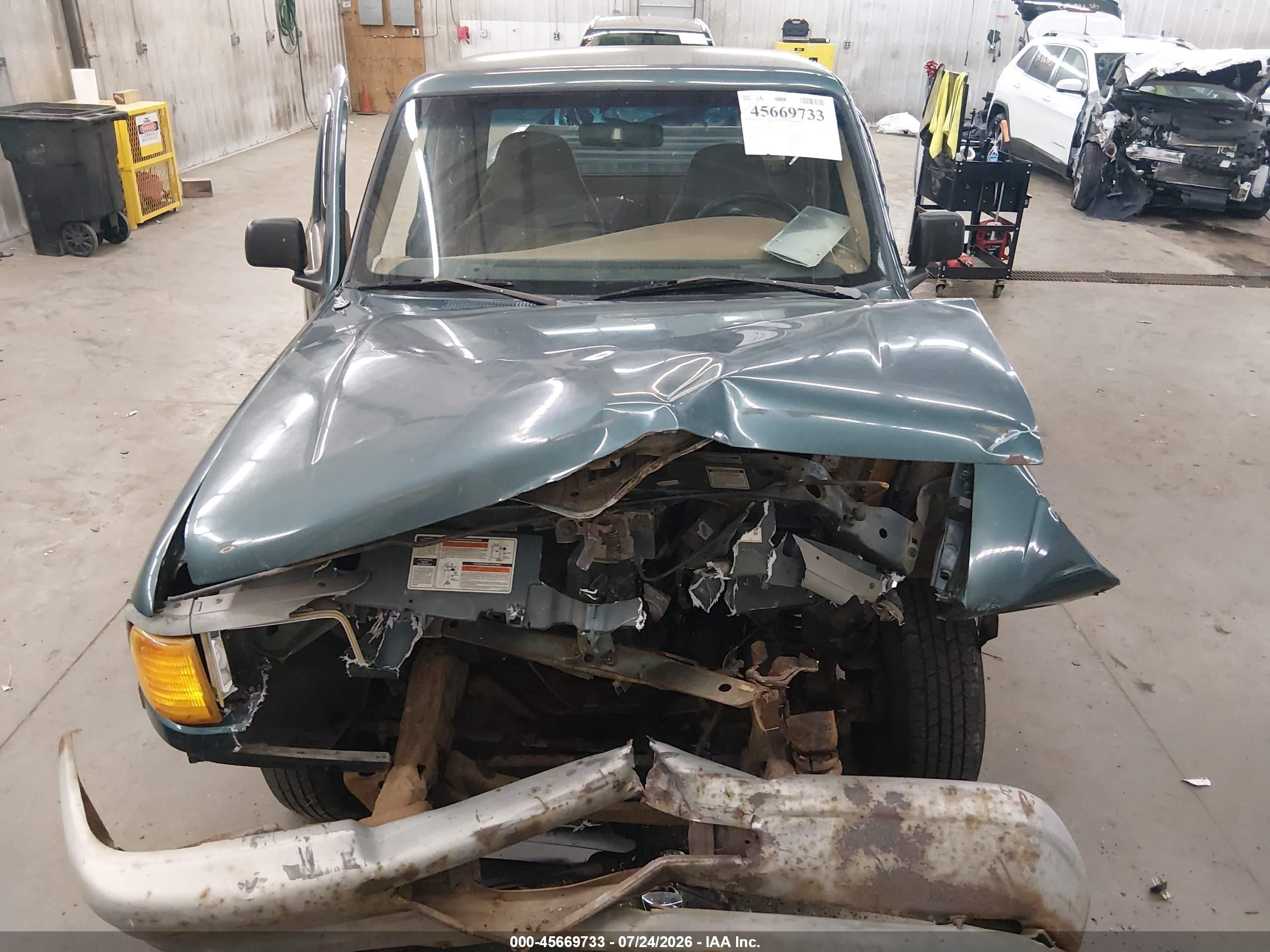 1995 Ford Ranger Super Cab Green vin: 1FTCR14A9SPA99388