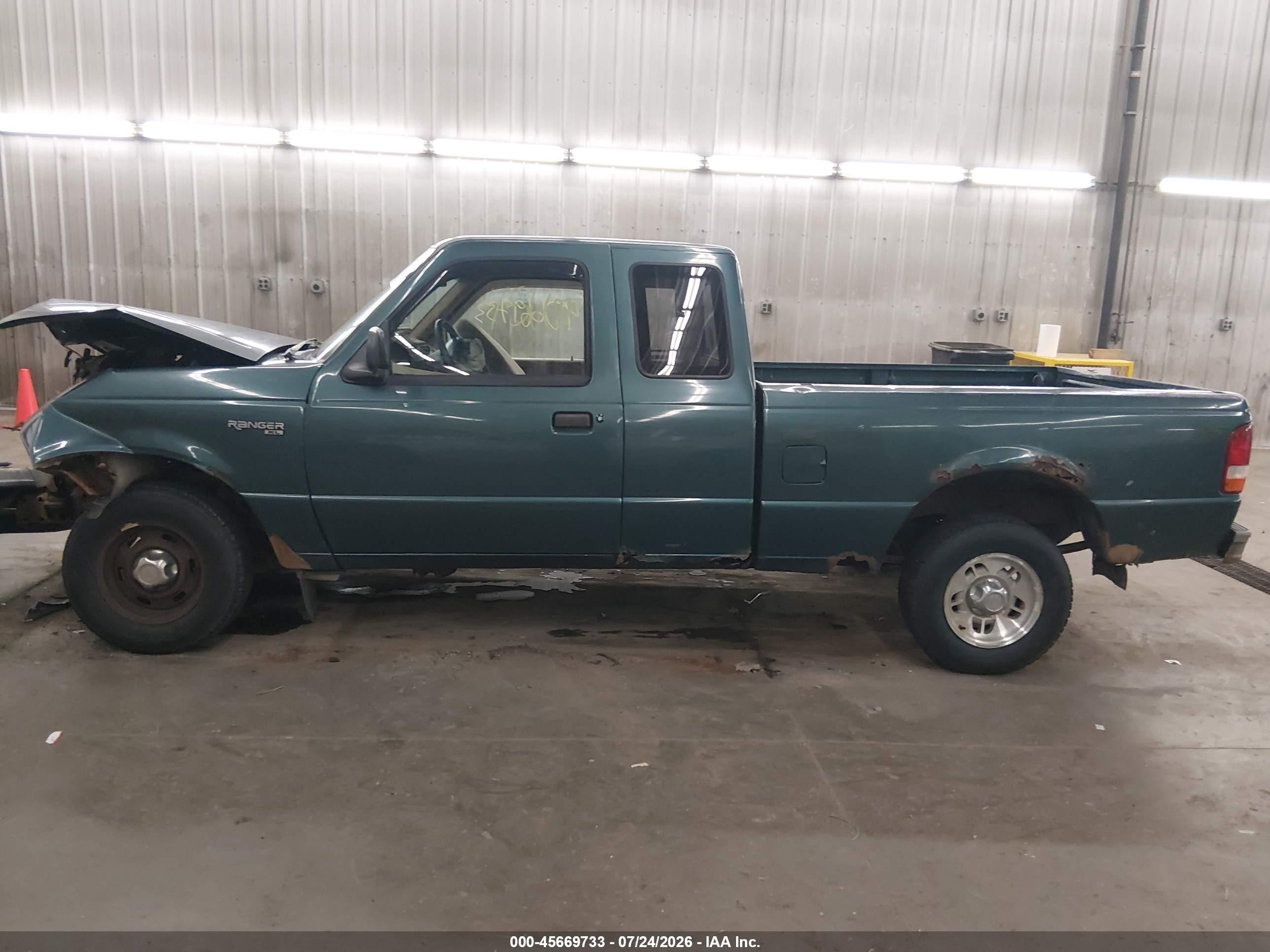1995 Ford Ranger Super Cab Green vin: 1FTCR14A9SPA99388