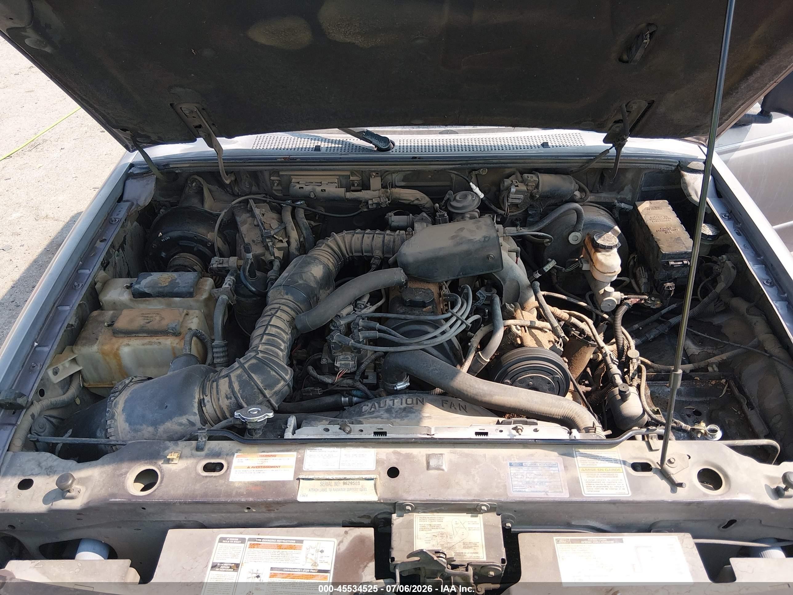 1996 Ford Ranger Super Cab Gray vin: 1FTCR14A9TPB49899