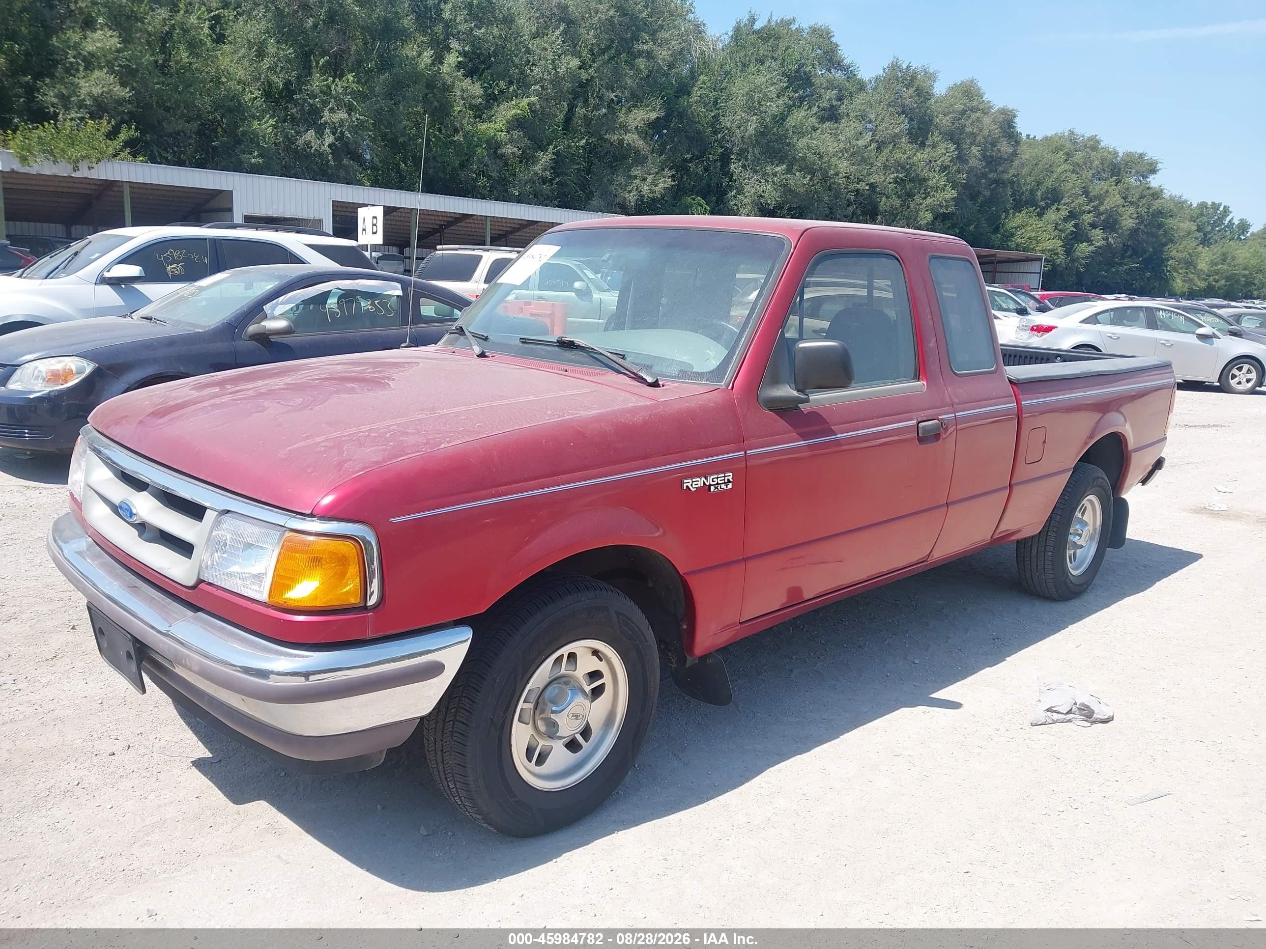 1997 Ford Ranger Xl/xlt Red vin: 1FTCR14A9VPB08921