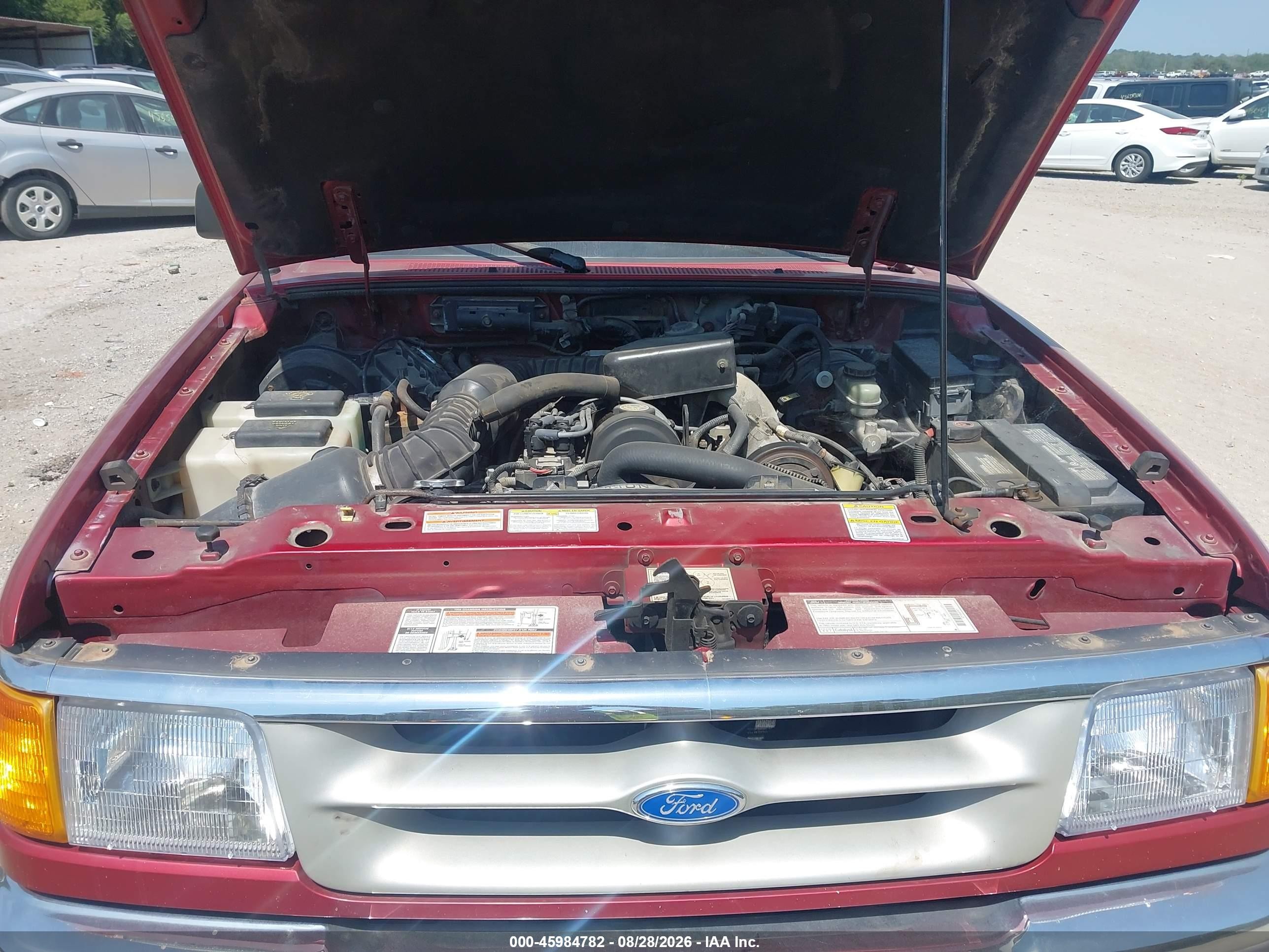 1997 Ford Ranger Xl/xlt Red vin: 1FTCR14A9VPB08921