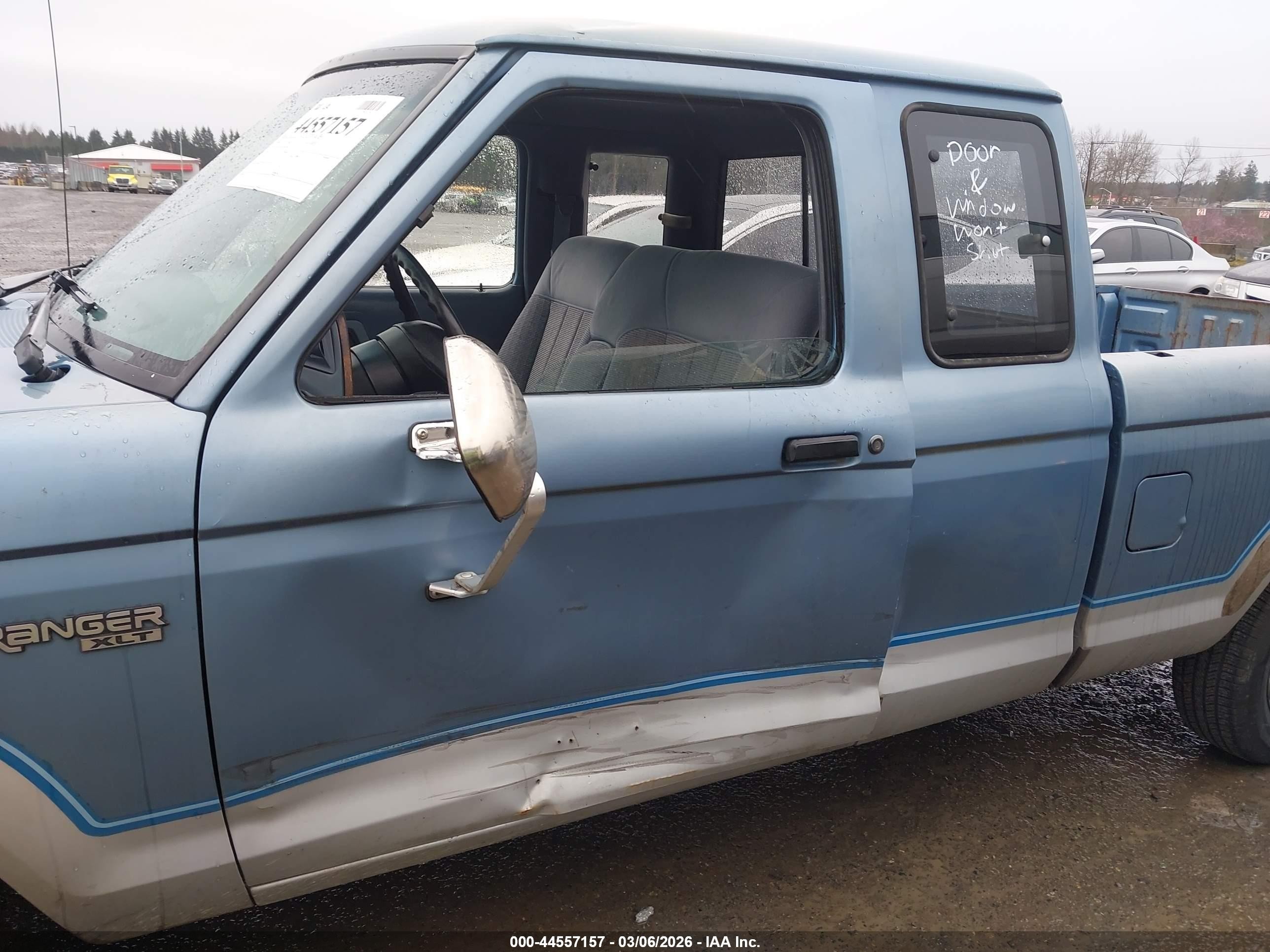 1989 Ford Ranger Super Cab Light Blue vin: 1FTCR14T4KPB41080