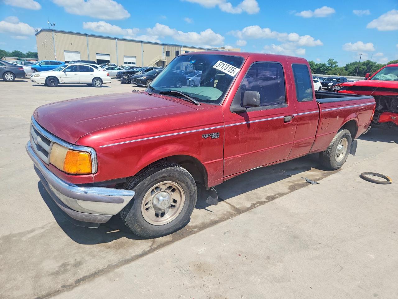1997 Ford Ranger Super Cab Red vin: 1FTCR14U0VPB02872