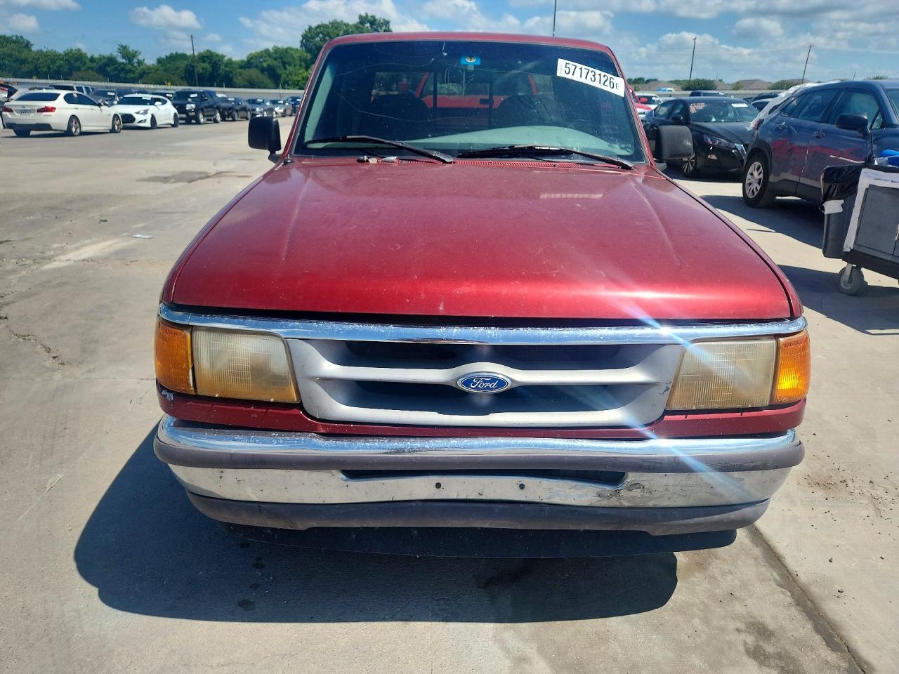 1997 Ford Ranger Super Cab Red vin: 1FTCR14U0VPB02872